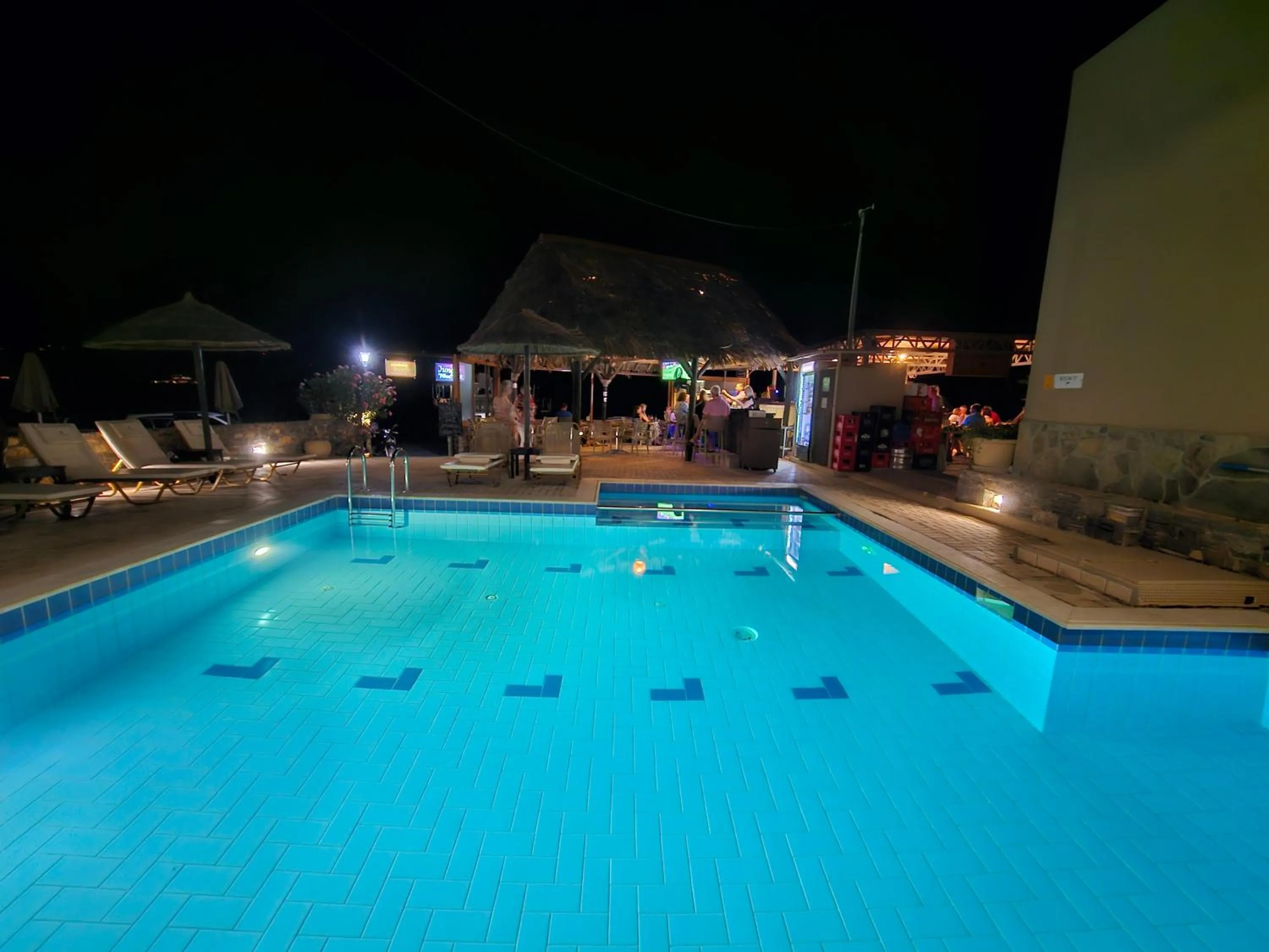 Pool view in Elounda Sunrise Apartments