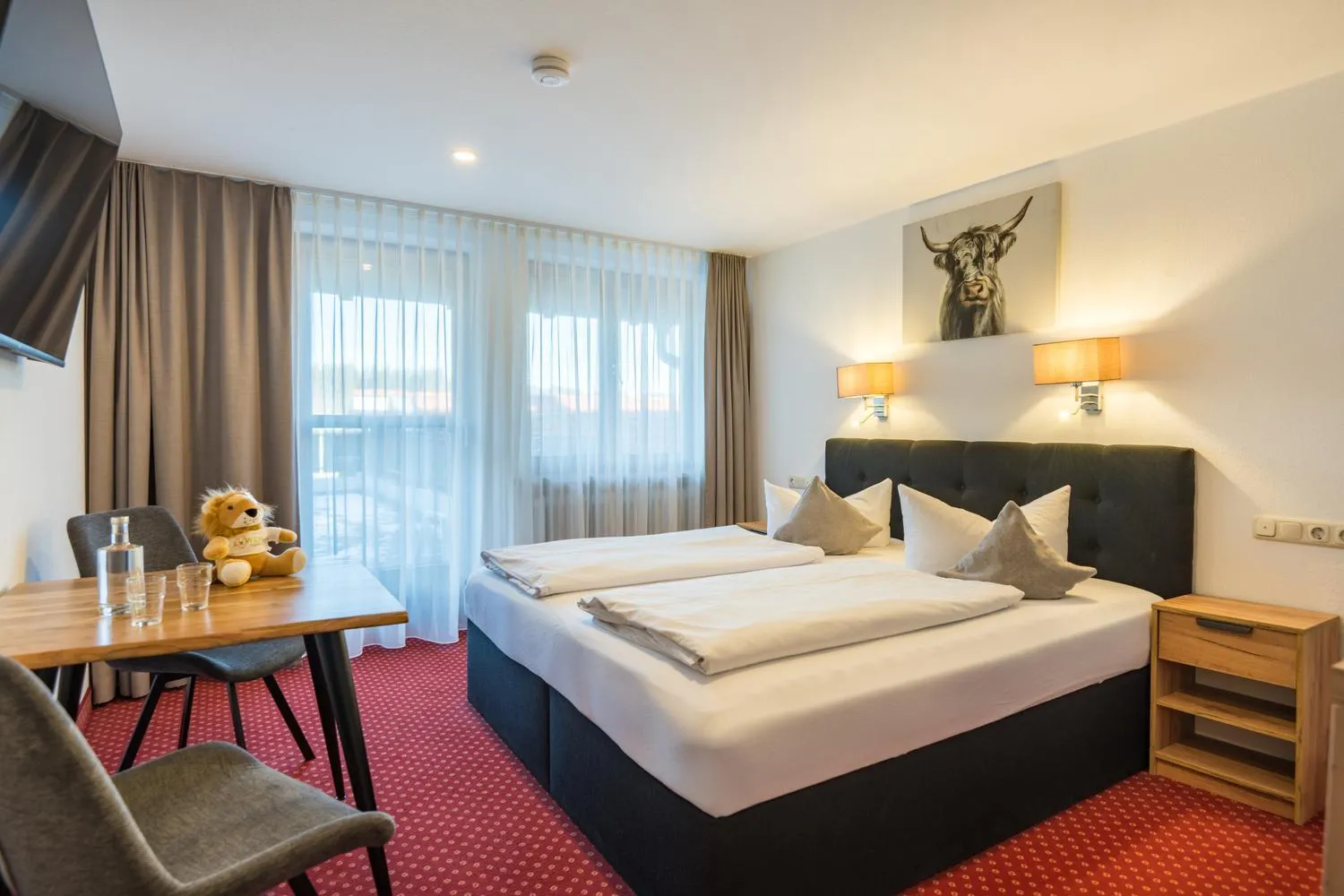 Bedroom, Bed in Familienhotel Löwen