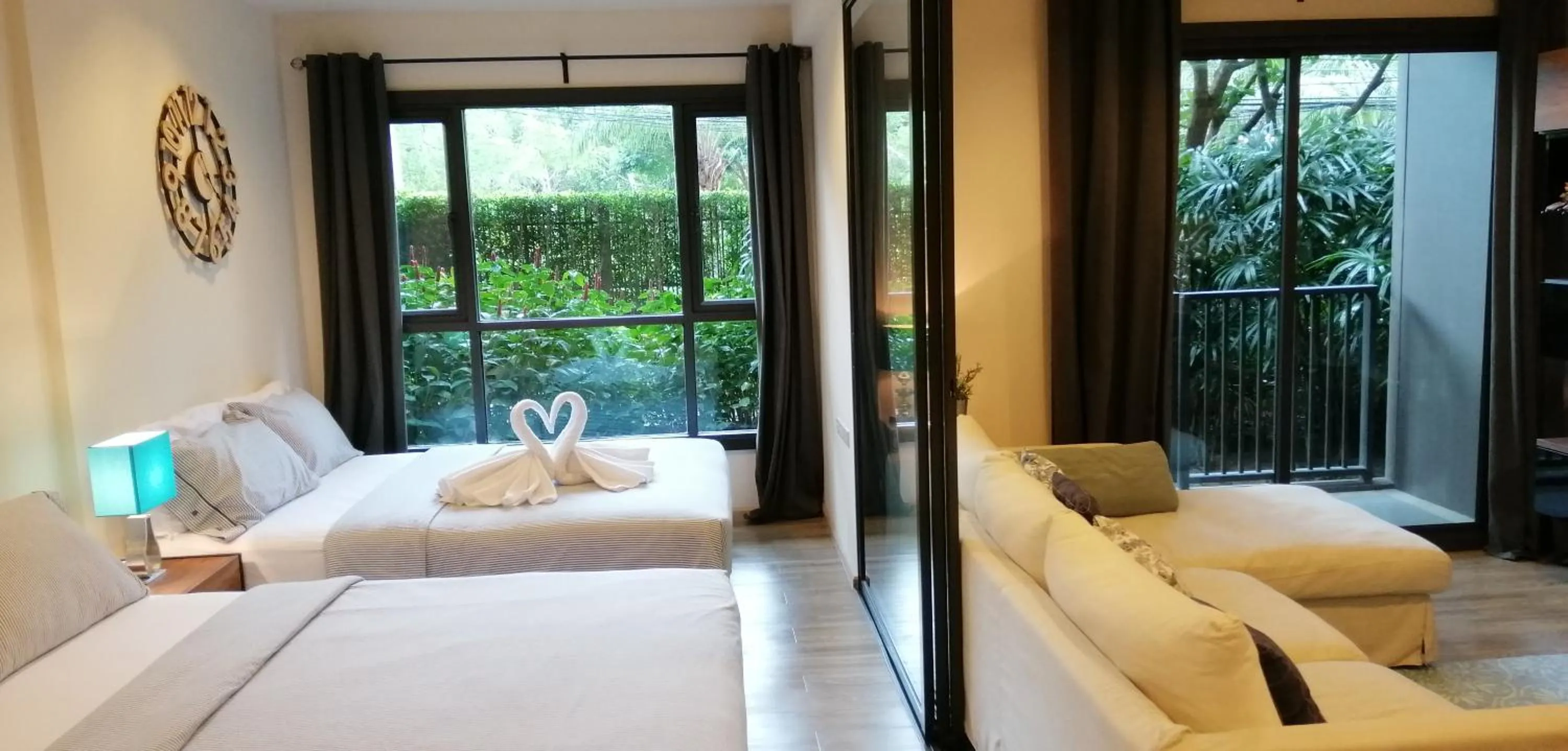 Garden, Bed in Rain Cha-am by Obbset