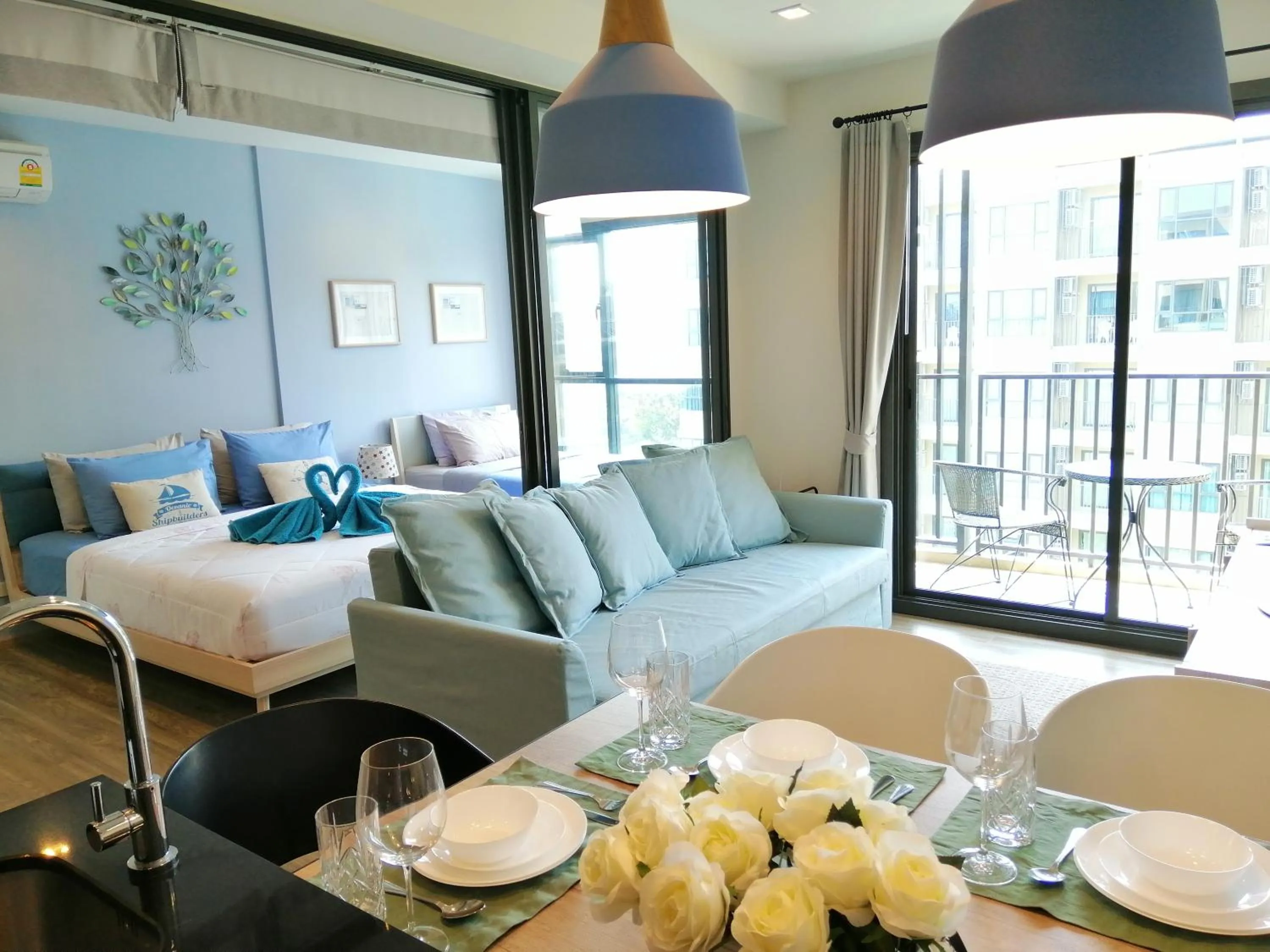 Balcony/Terrace, Bed in Rain Cha-am by Obbset