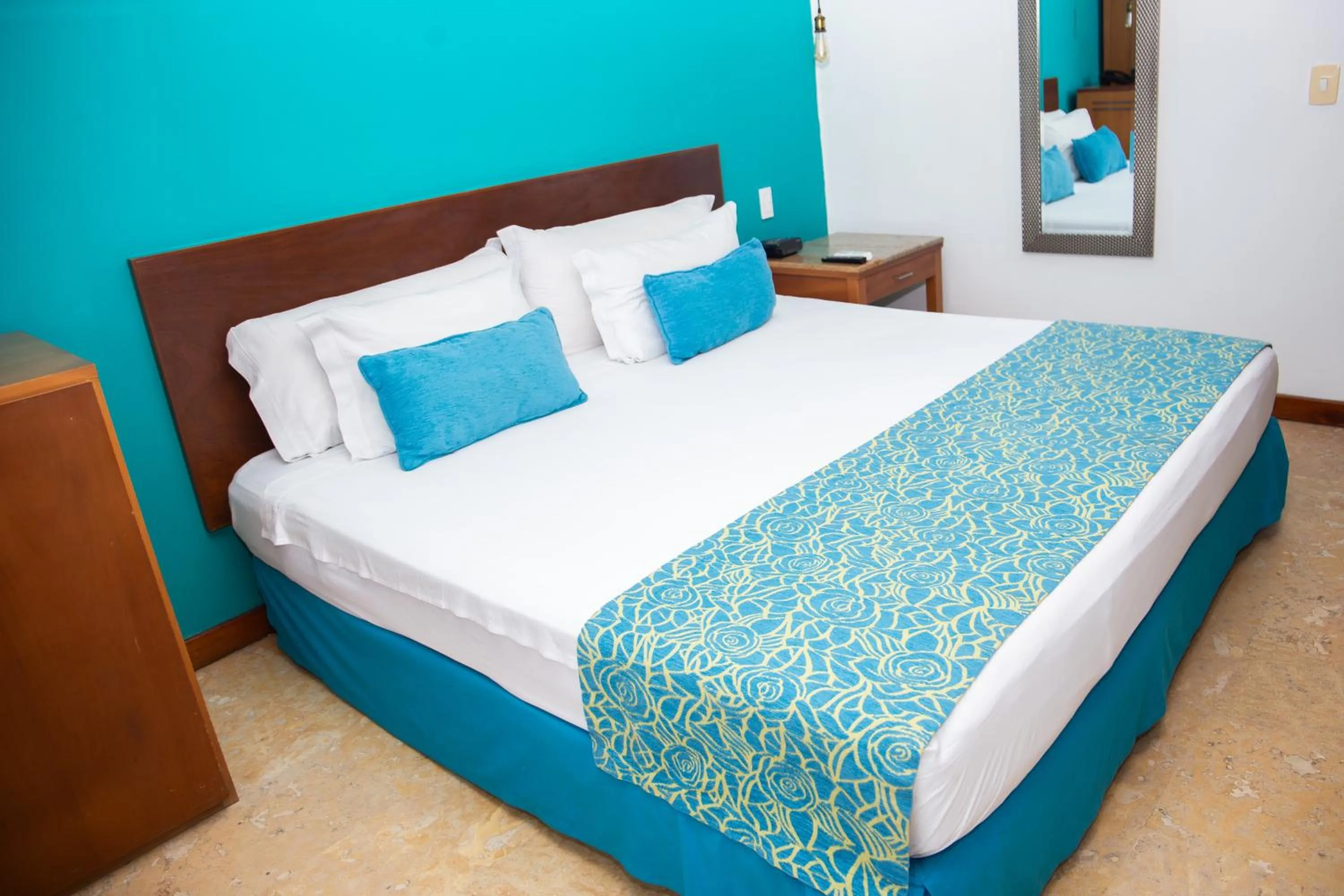 Bed in Hotel Oceania Cartagena