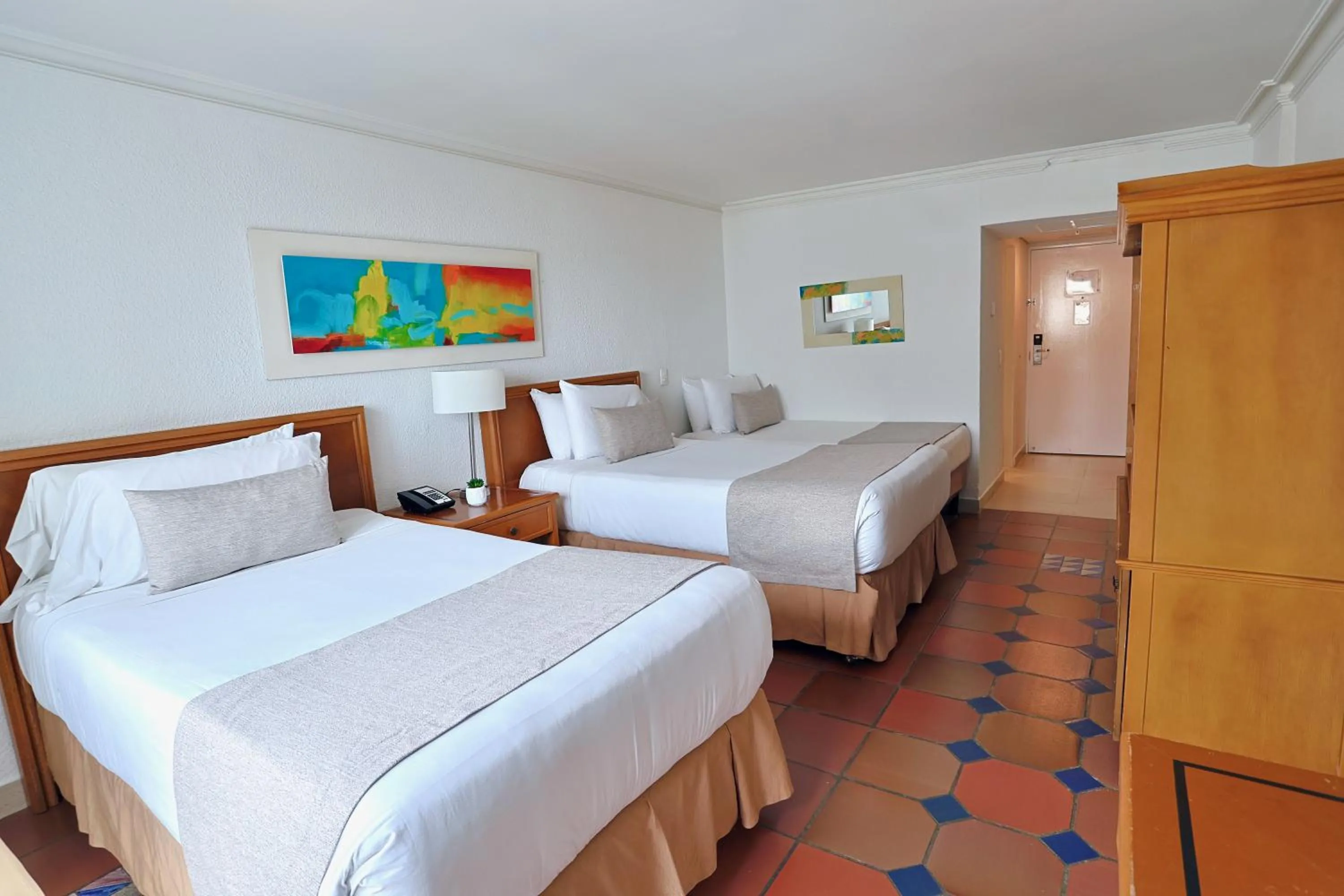 Bed in Hotel Almirante Cartagena Colombia