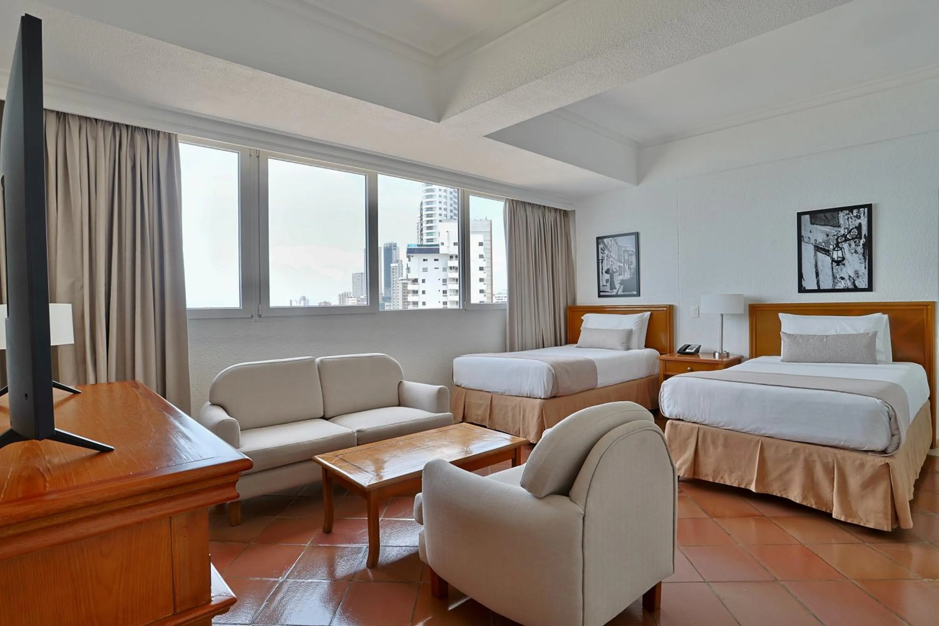 Bed in Hotel Almirante Cartagena Colombia