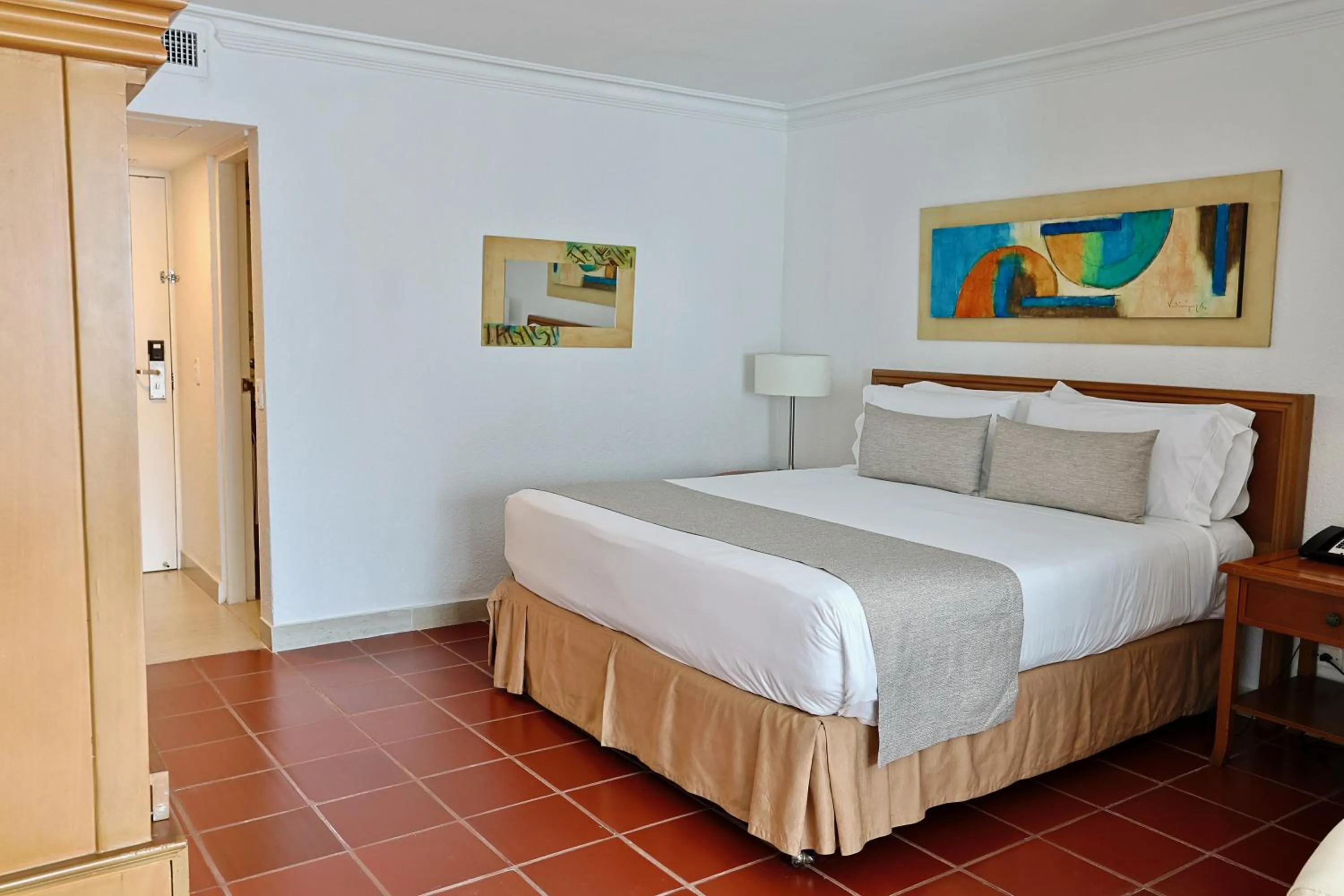 Bed in Hotel Almirante Cartagena Colombia