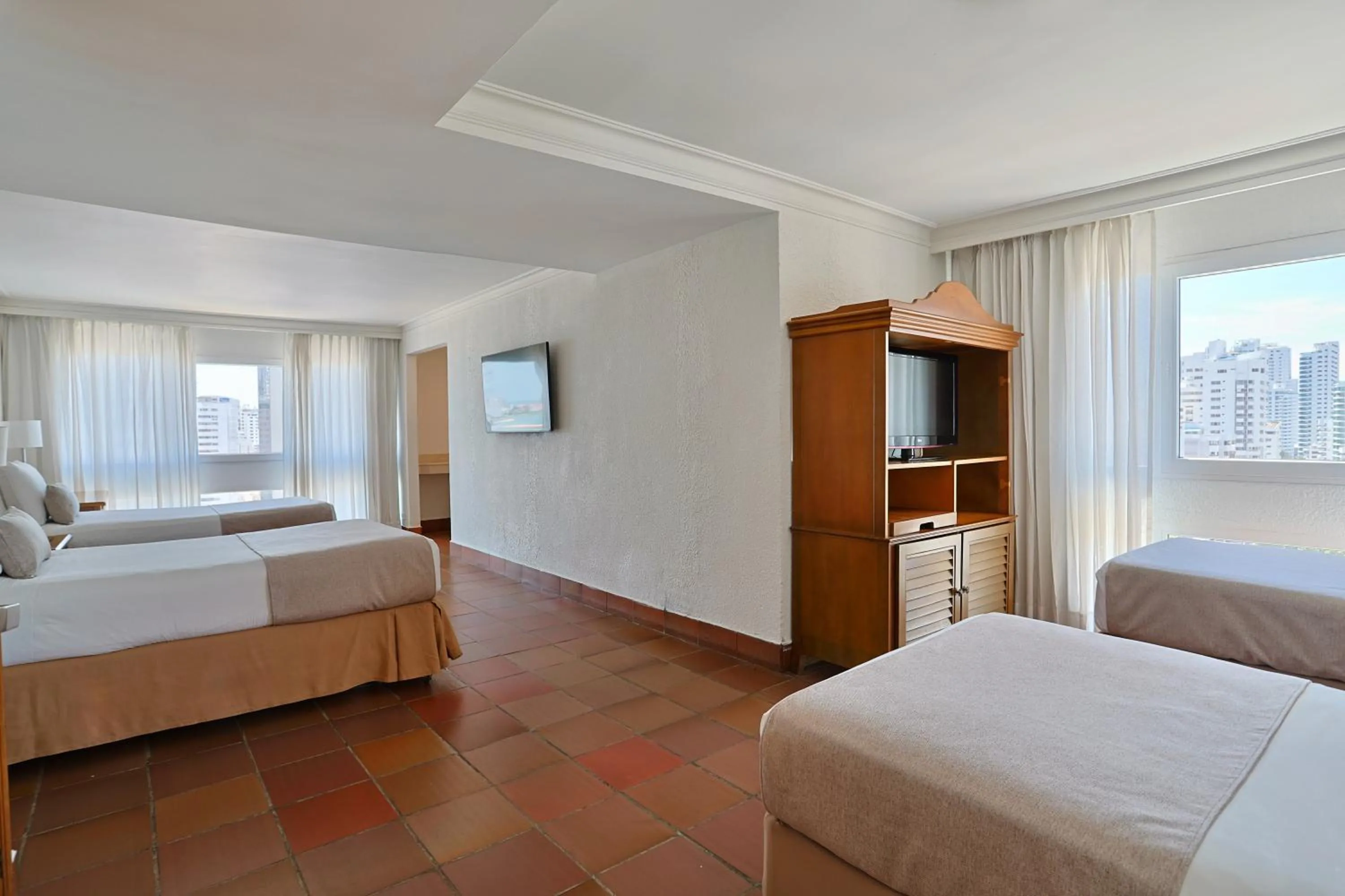 Bed in Hotel Almirante Cartagena Colombia