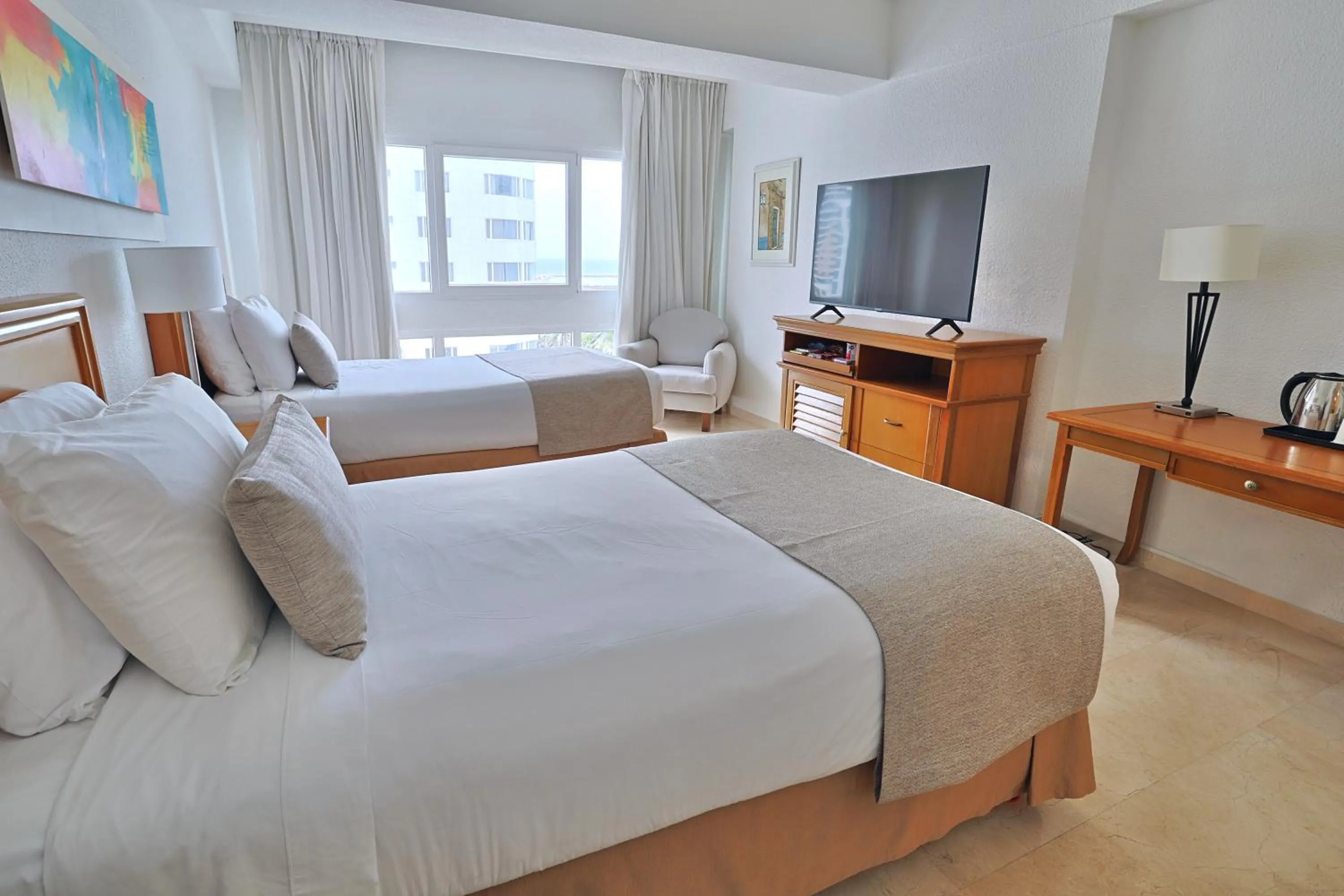 Bed in Hotel Almirante Cartagena Colombia