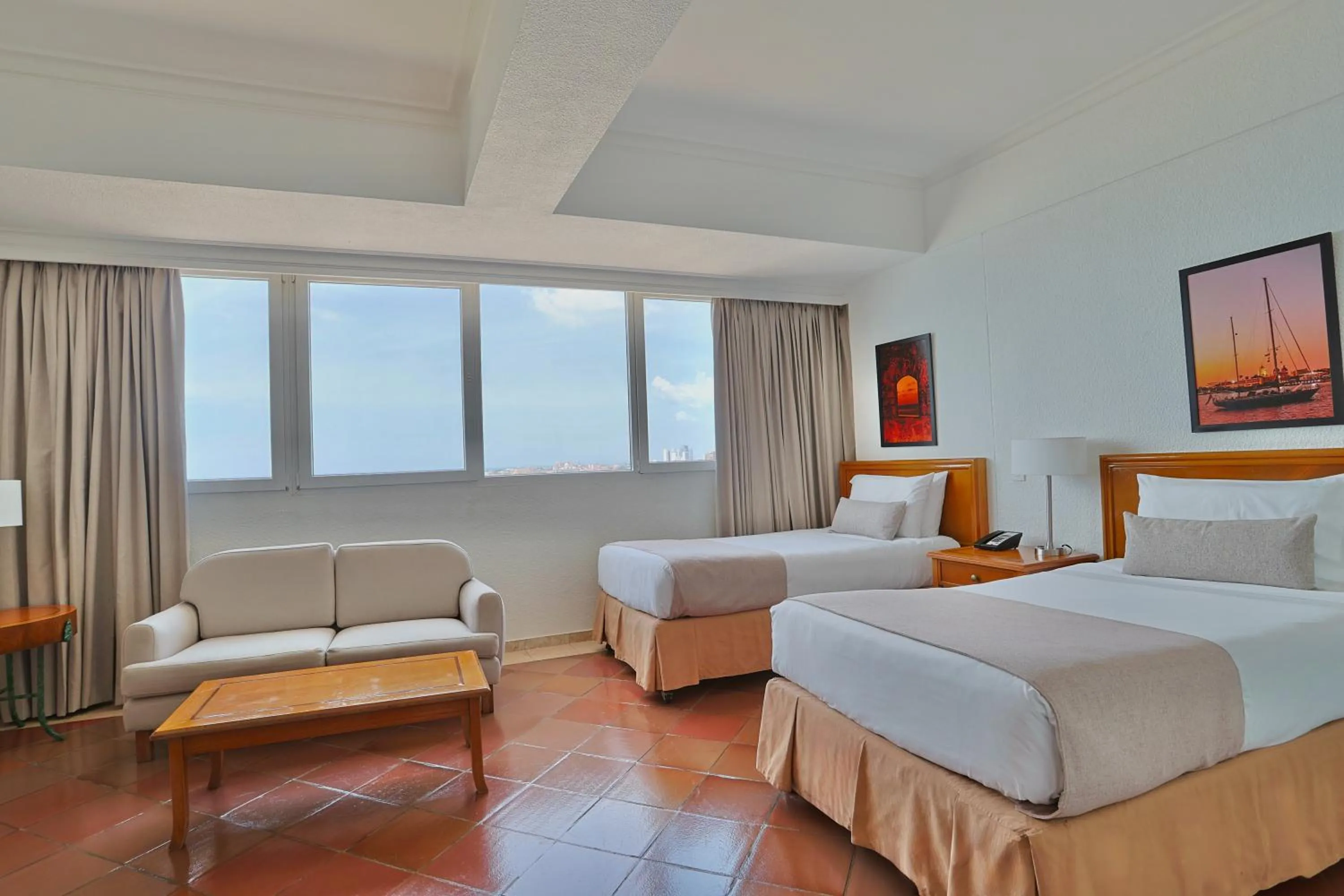 Bed in Hotel Almirante Cartagena Colombia