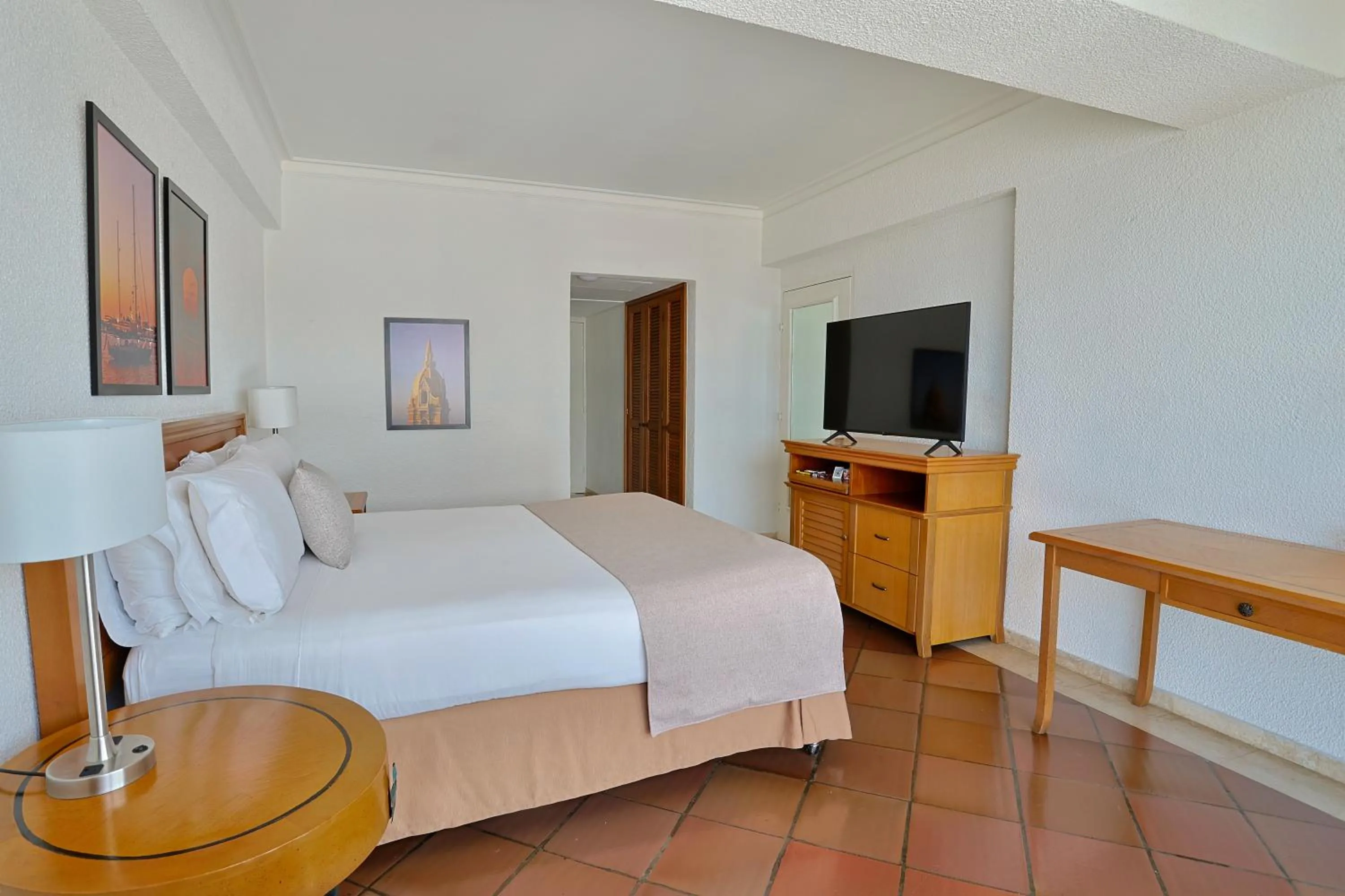 Bed in Hotel Almirante Cartagena Colombia