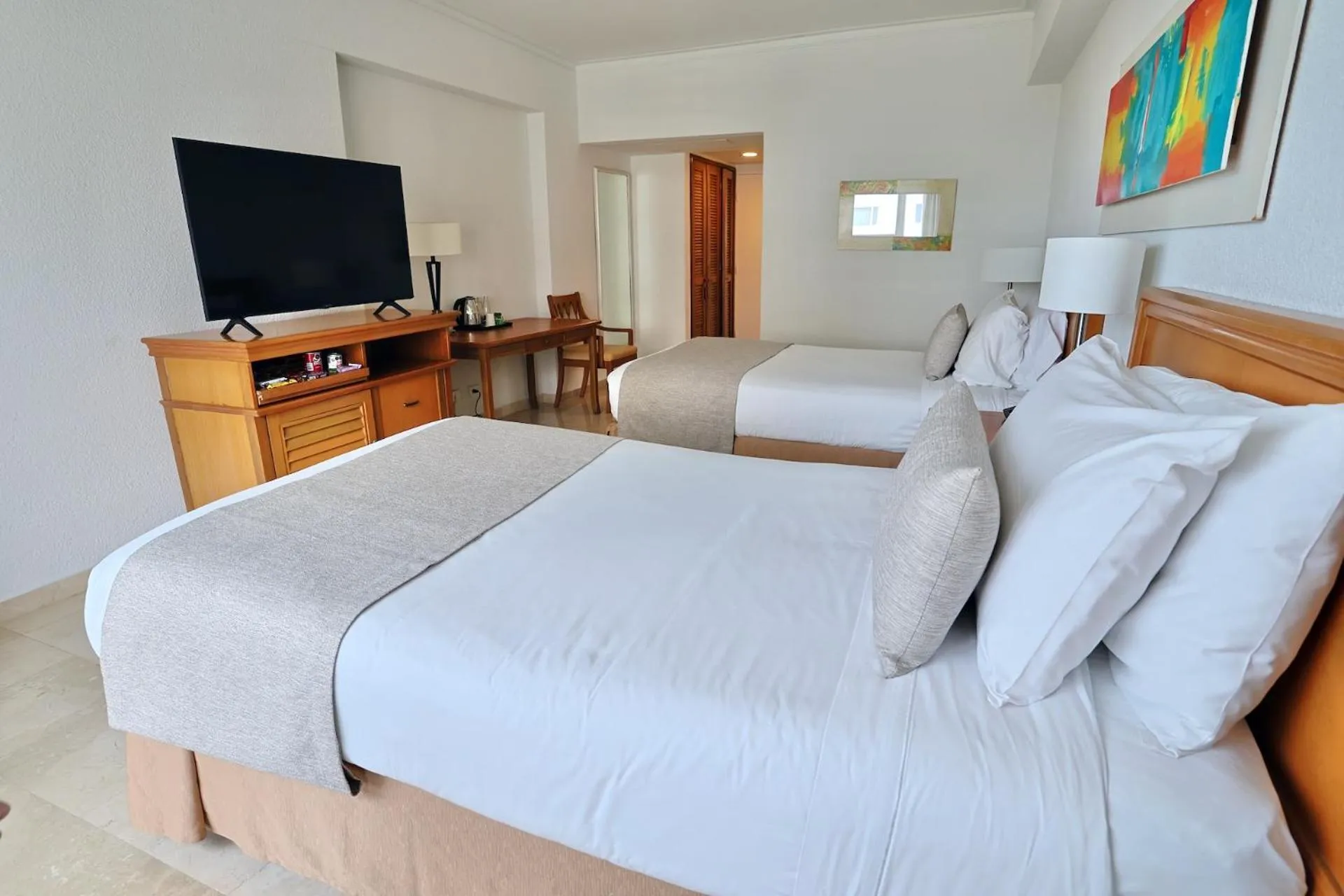 Bed in Hotel Almirante Cartagena Colombia