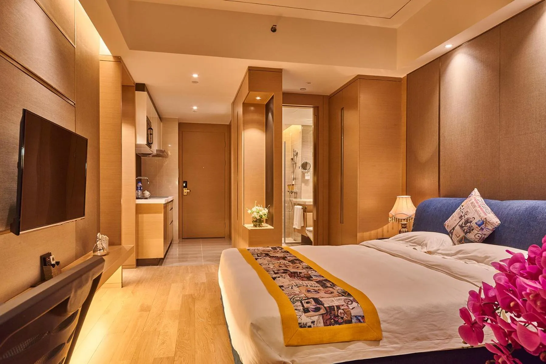 TV and multimedia, Bed in Heefun International Apartment - Free Shuttle to Canton Fair