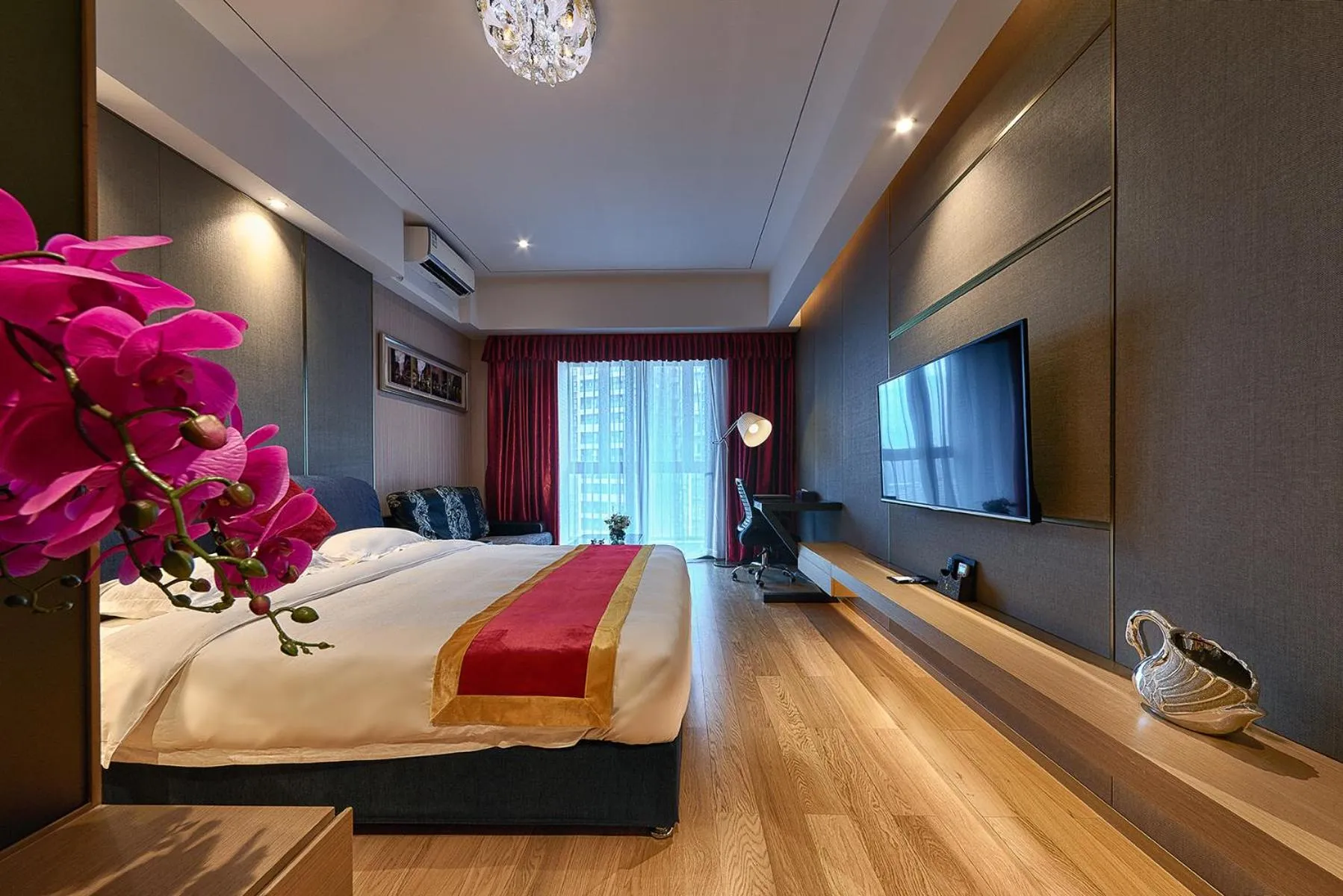 TV and multimedia, Bed in Heefun International Apartment - Free Shuttle to Canton Fair