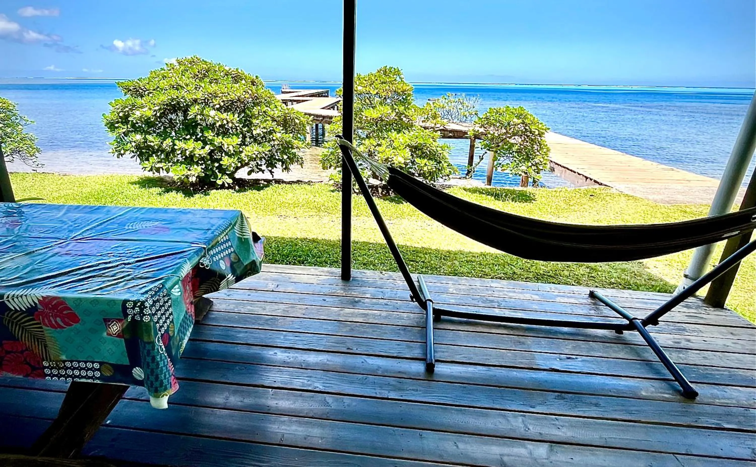 Patio in Linareva Moorea Beach Resort