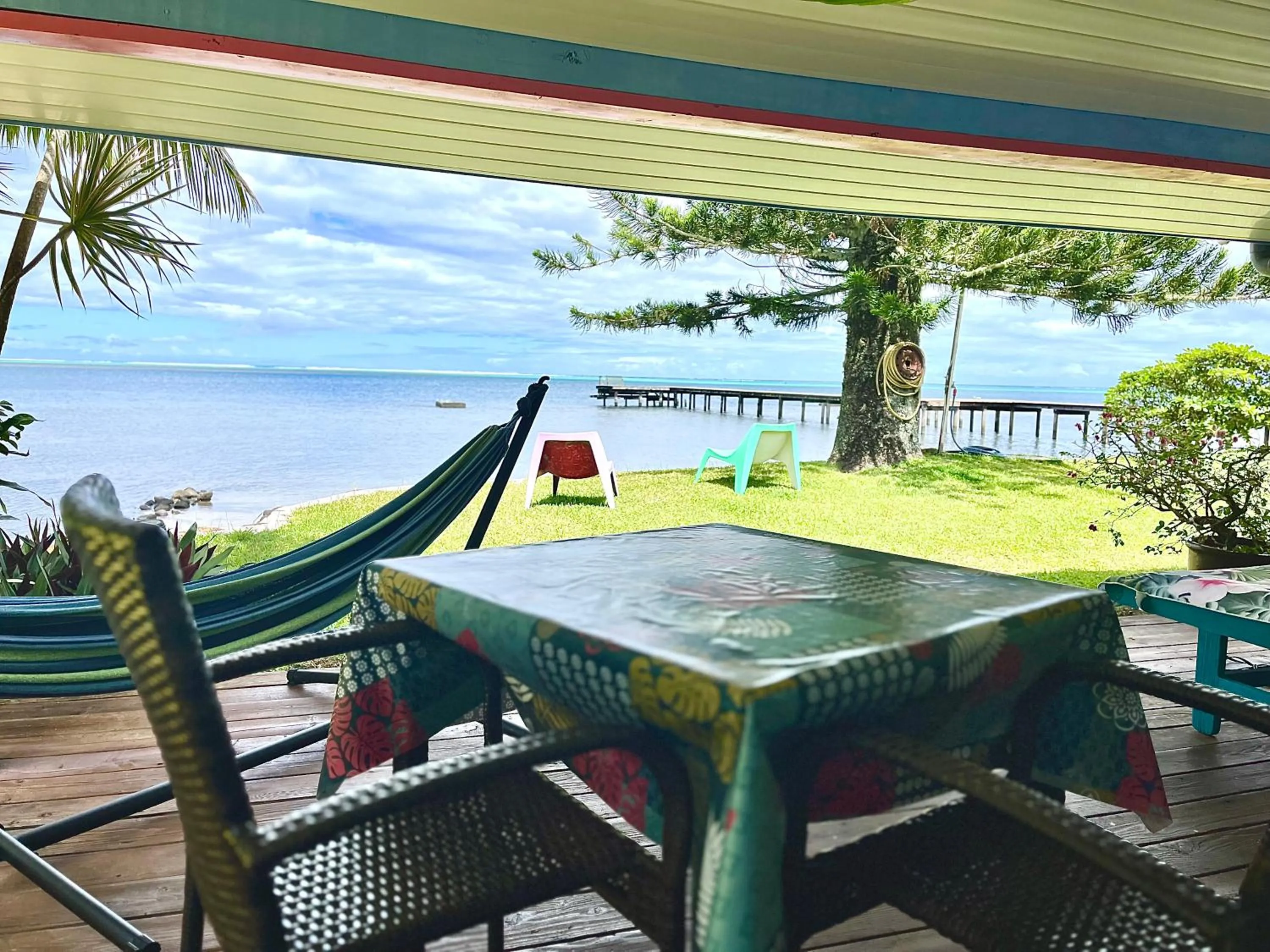 Patio in Linareva Moorea Beach Resort