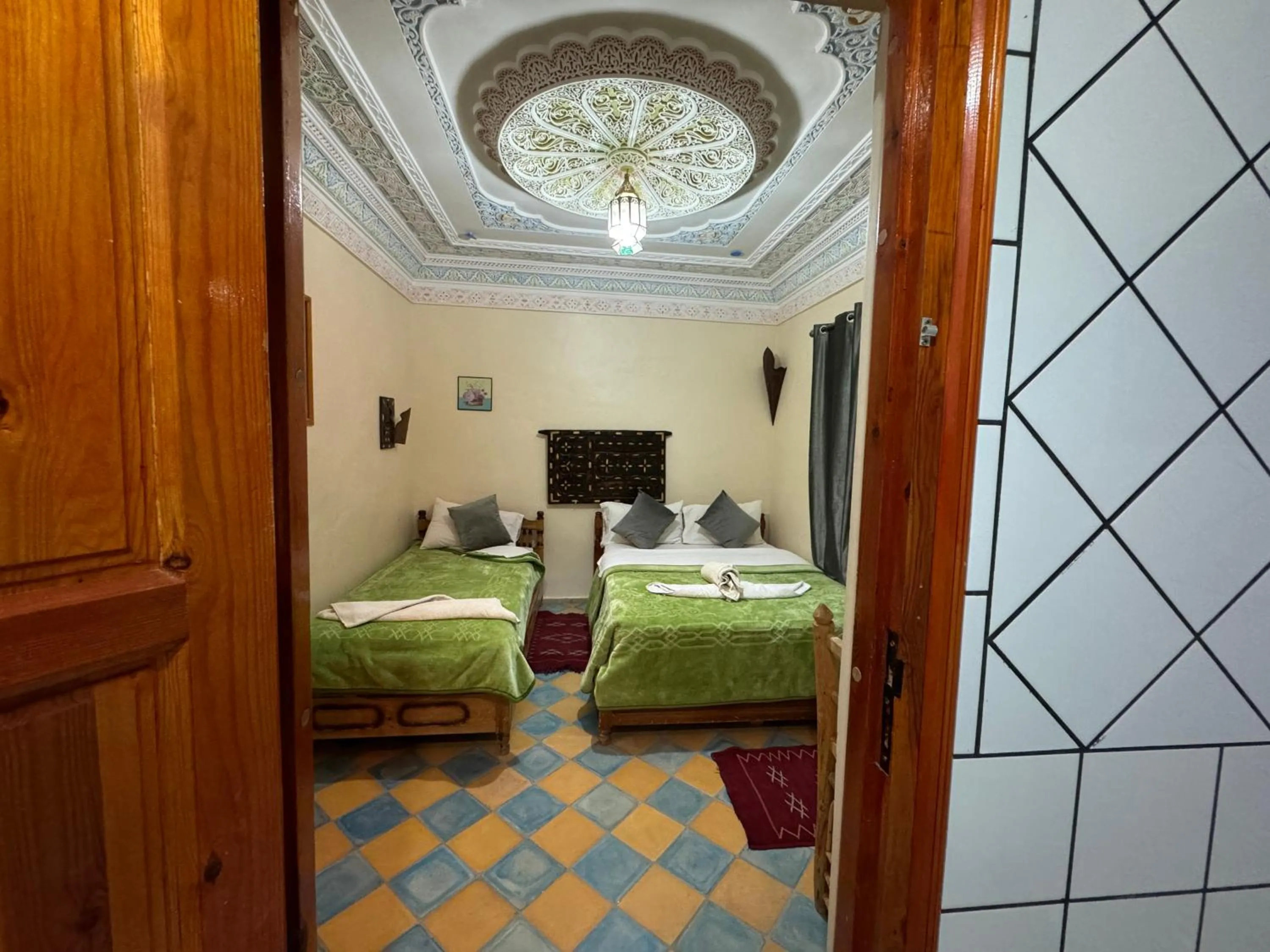 Bed in Hotel Restaurant Camping Berbère de la Montagne