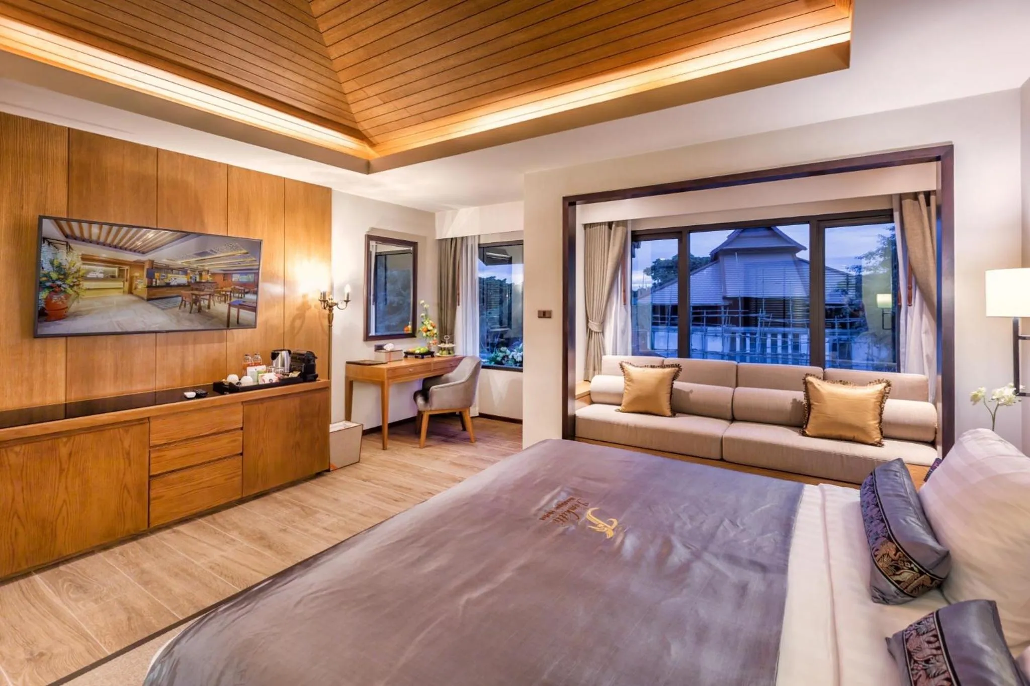 Bed in Jomkitti Boutique Hotel