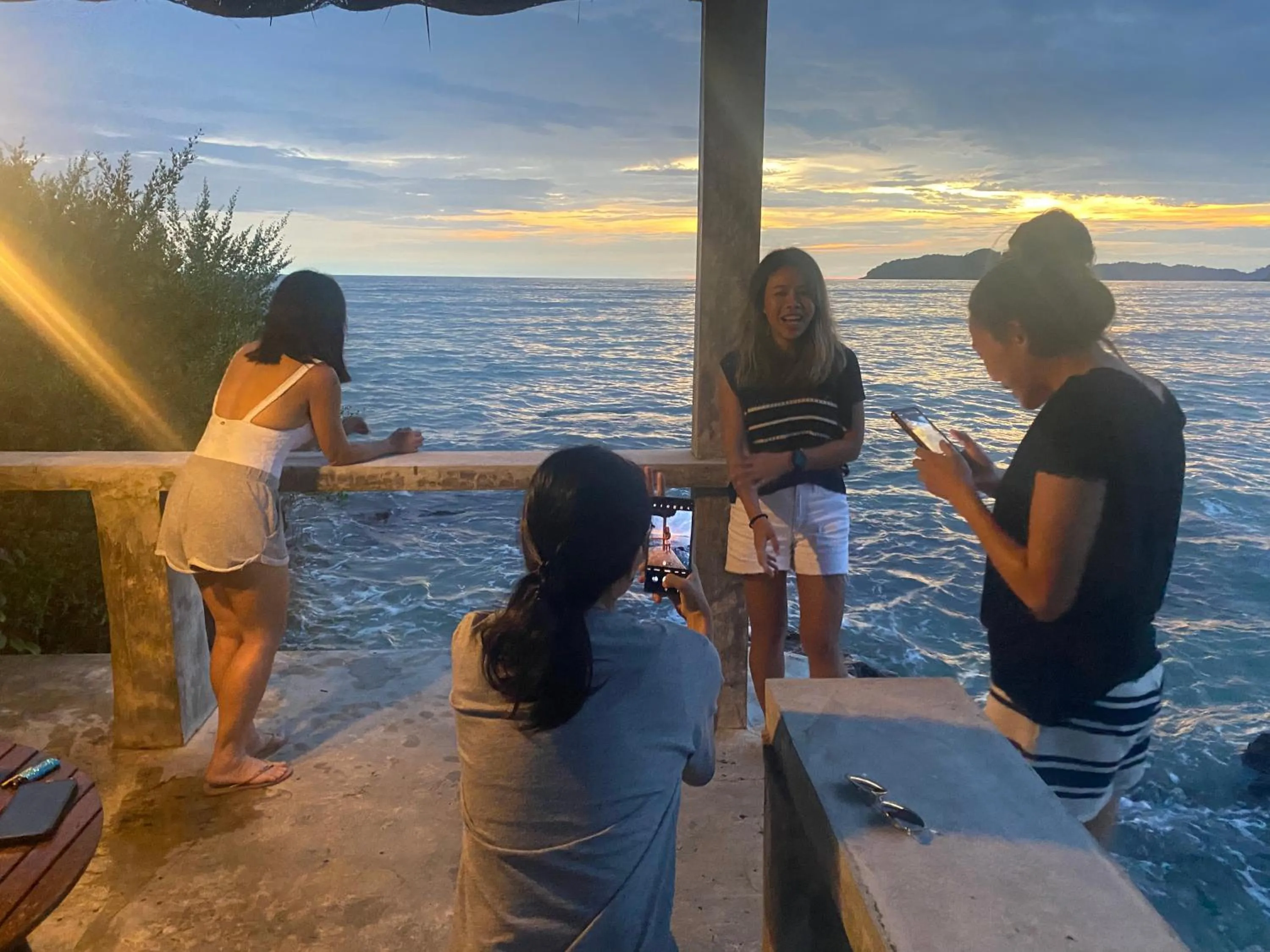 group of guests in Koh Mak White Sand Beach