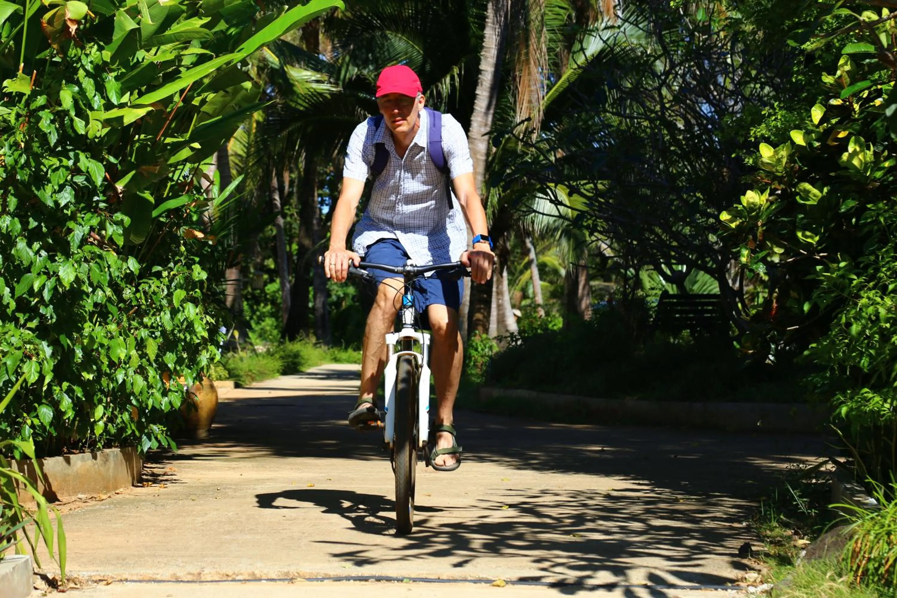 Cycling in Koh Mak White Sand Beach