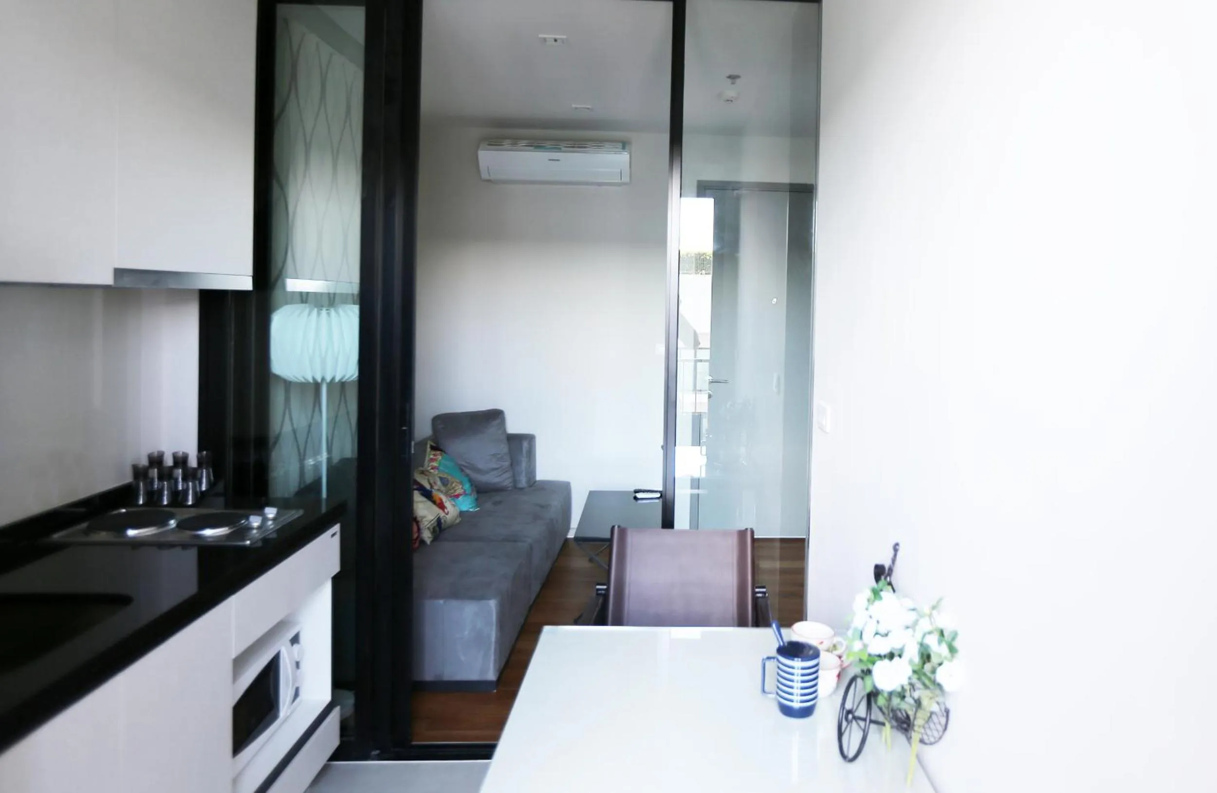 Kitchen or kitchenette in LLX Apartments at The Base condo