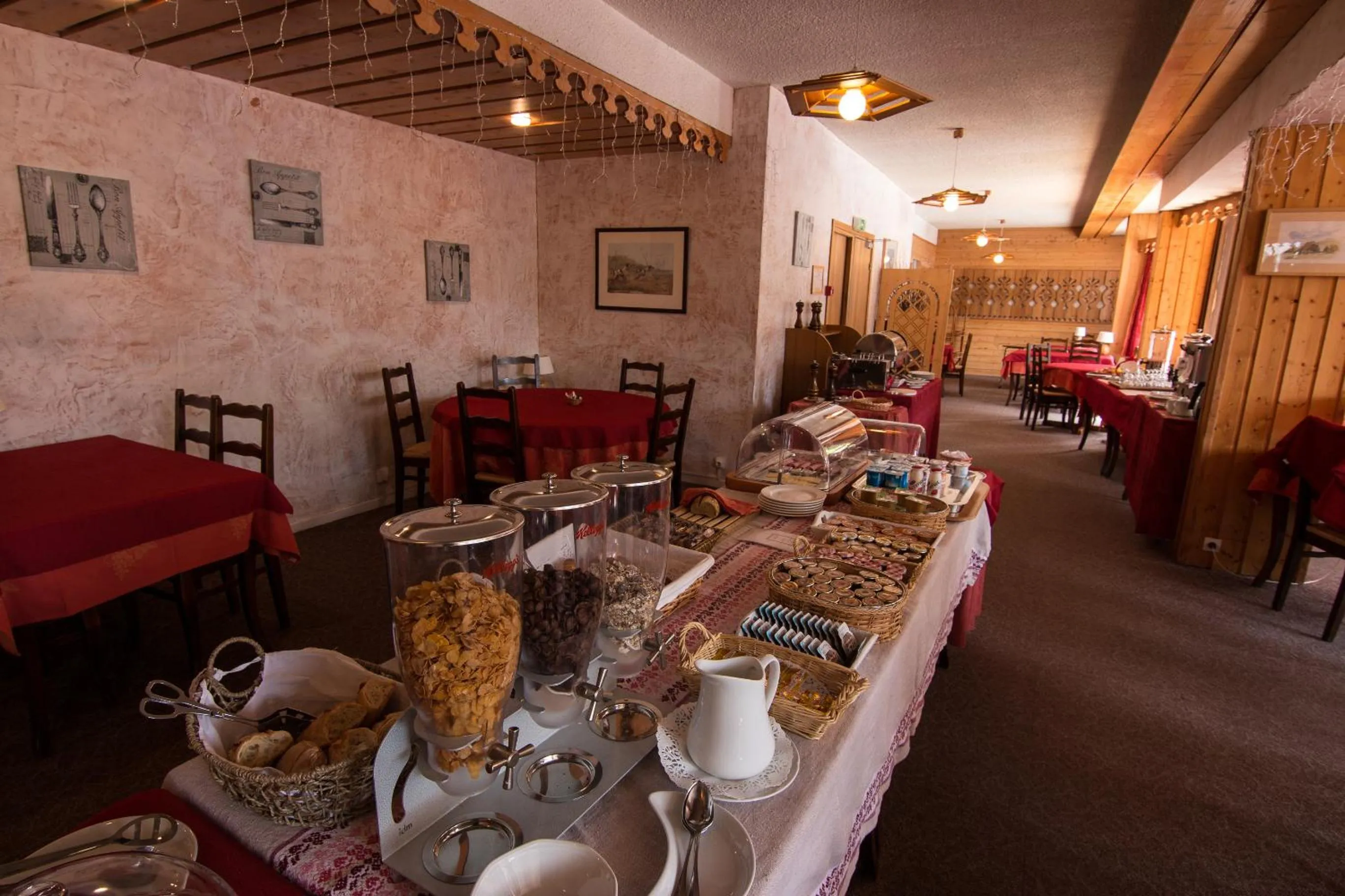 Buffet breakfast in Hotel Adret