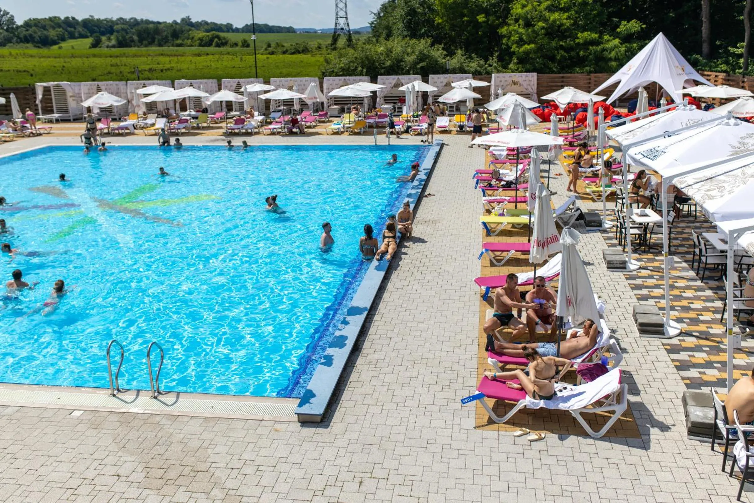 People in Drevny Grad Park-hotel