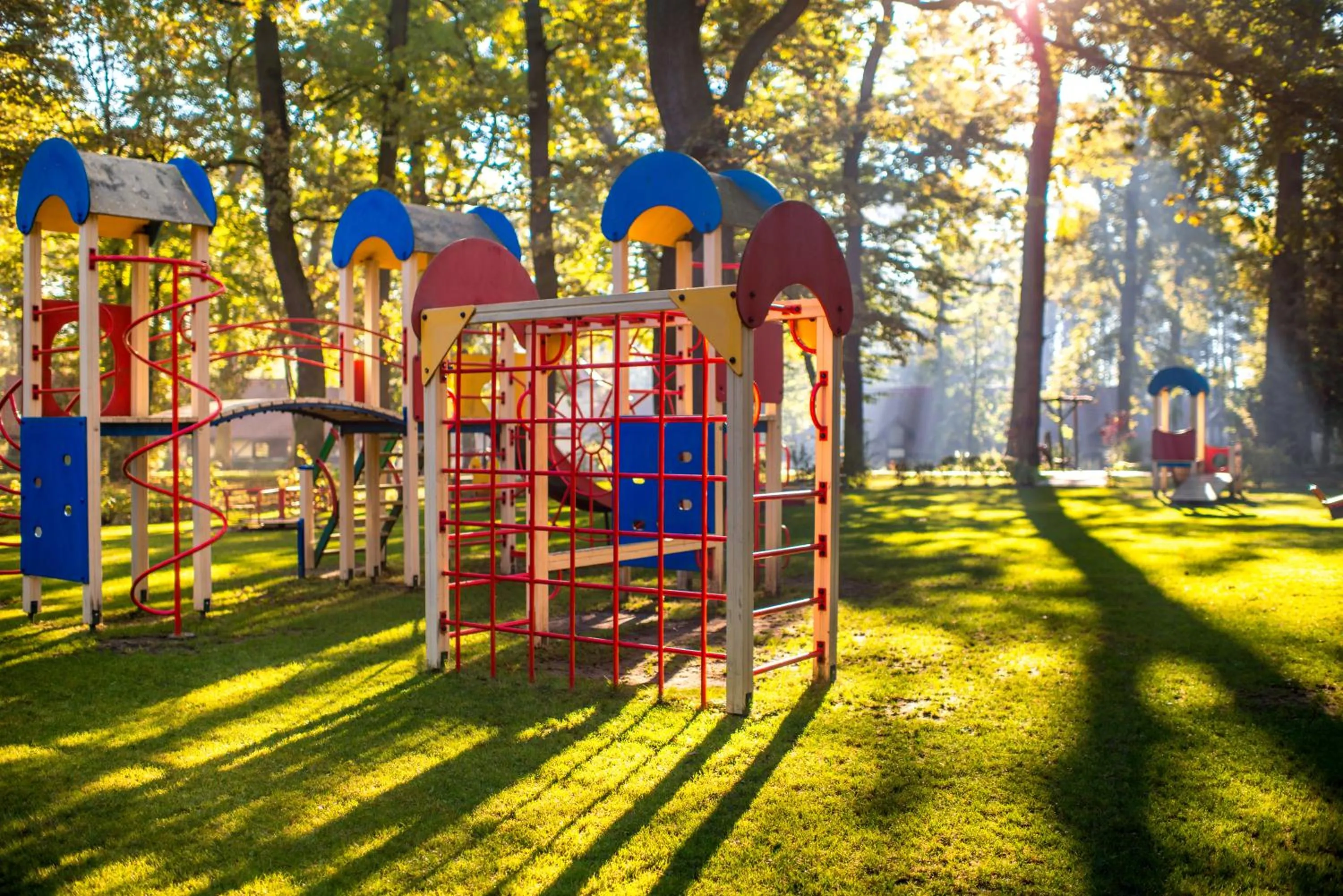 Children play ground in Drevny Grad Park-hotel