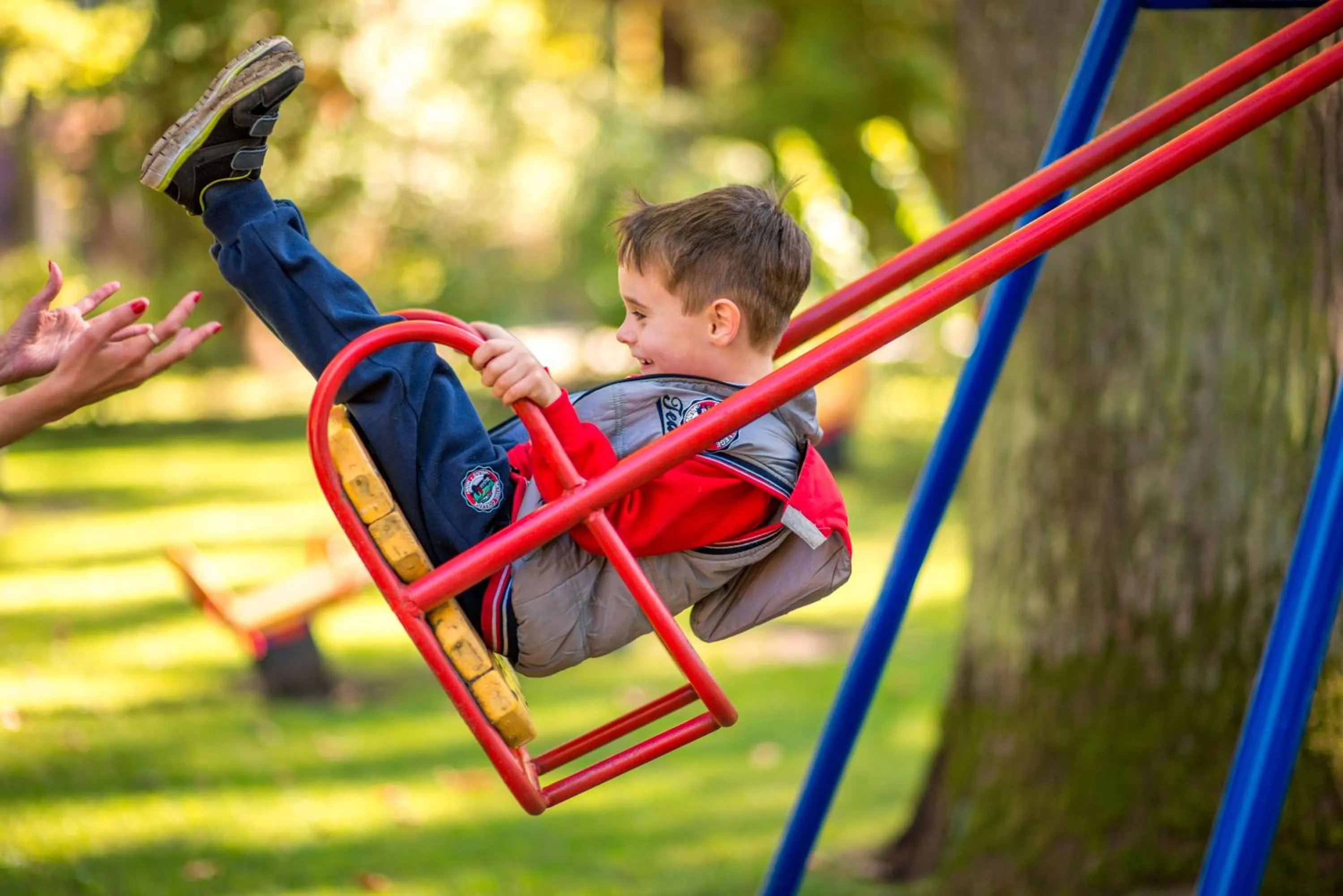 Children play ground in Drevny Grad Park-hotel