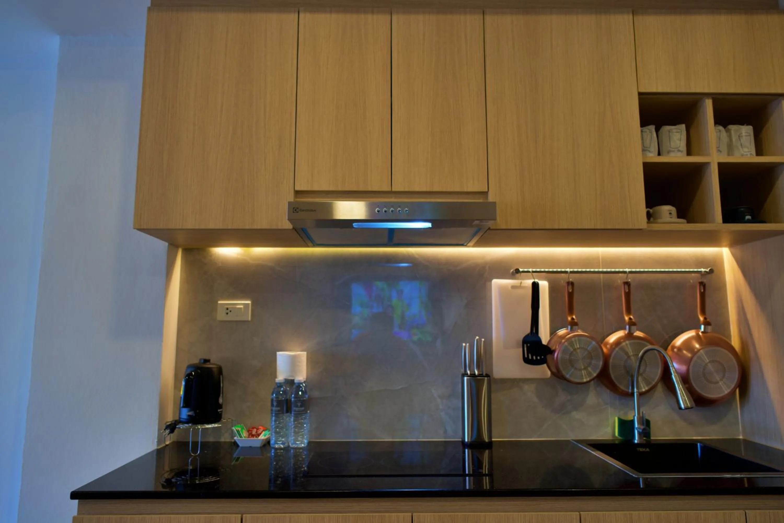 Kitchen or kitchenette in Platinum Hotel and Apartments