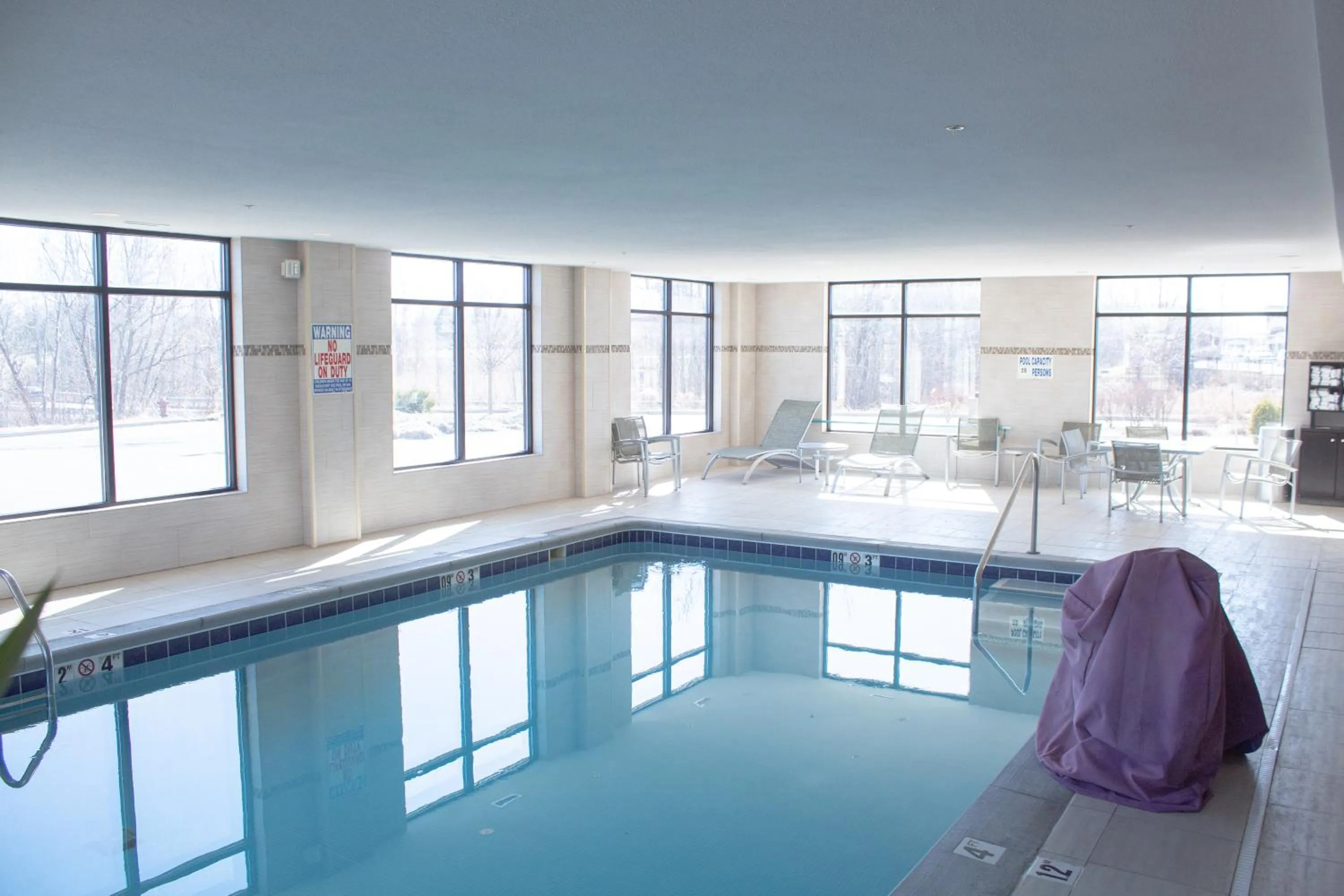 Pool view in Hampton Inn & Suites Big Rapids, Mi