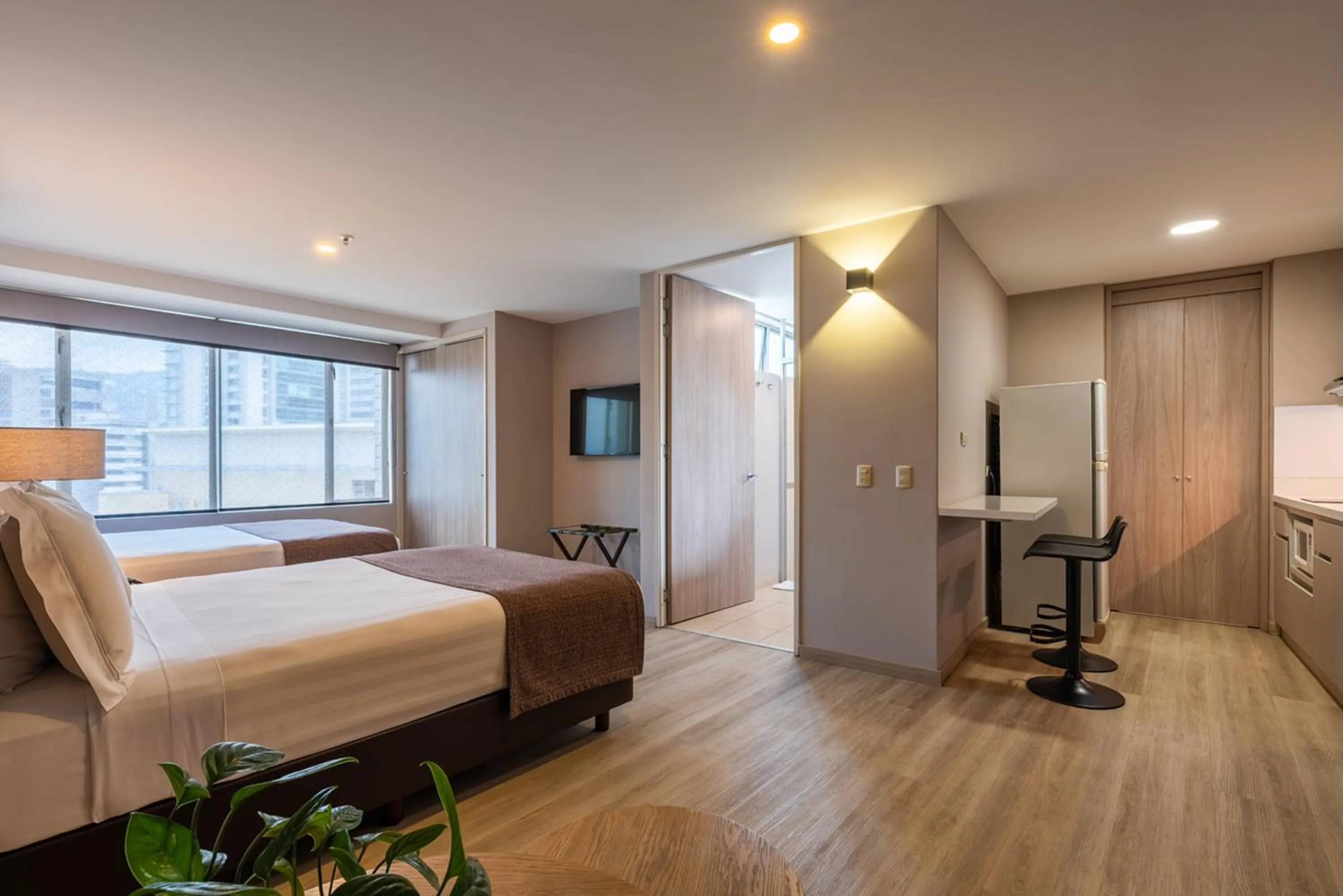 Bed in Estelar Apartamentos Medellin