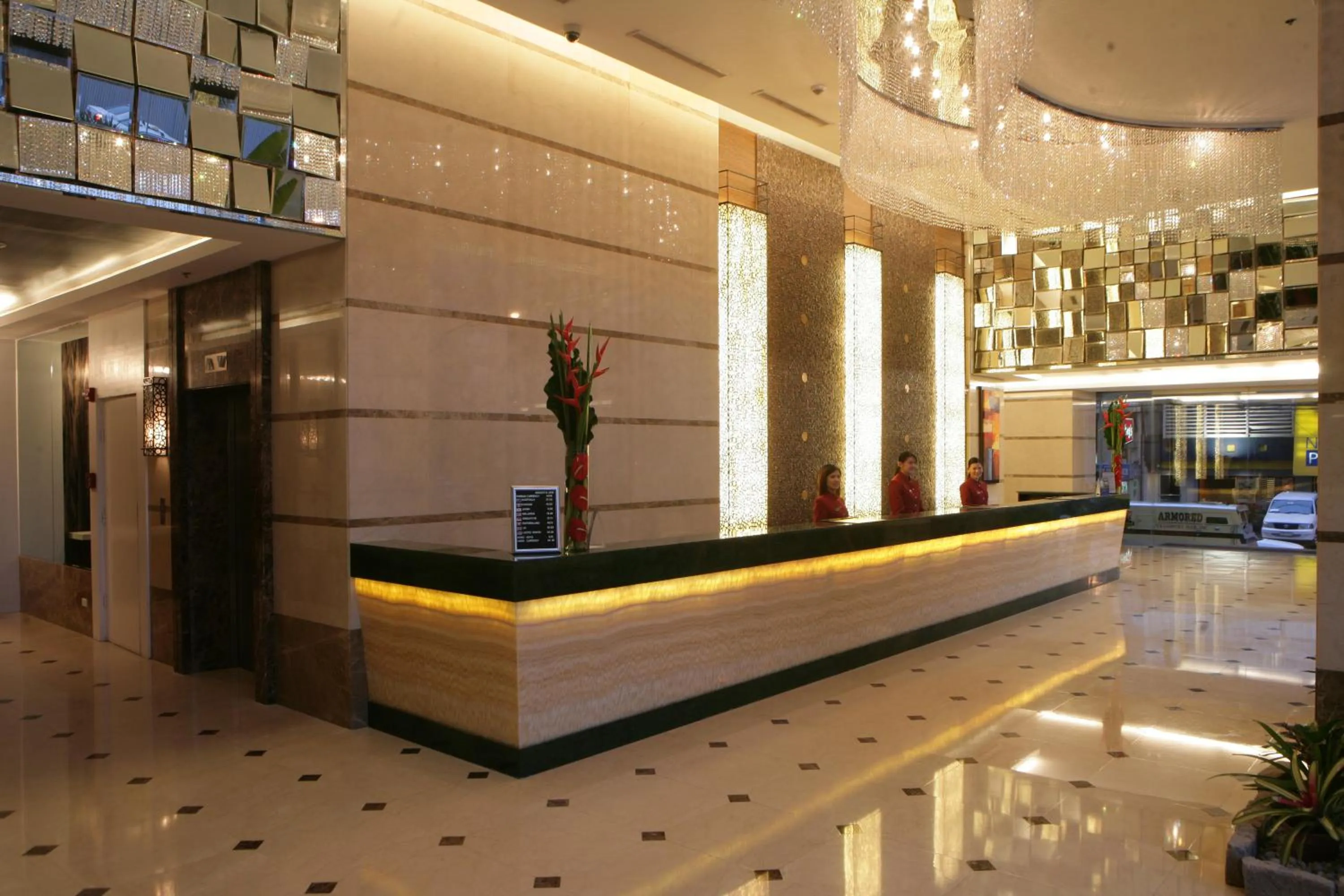 Lobby or reception in St Giles Hotel Makati