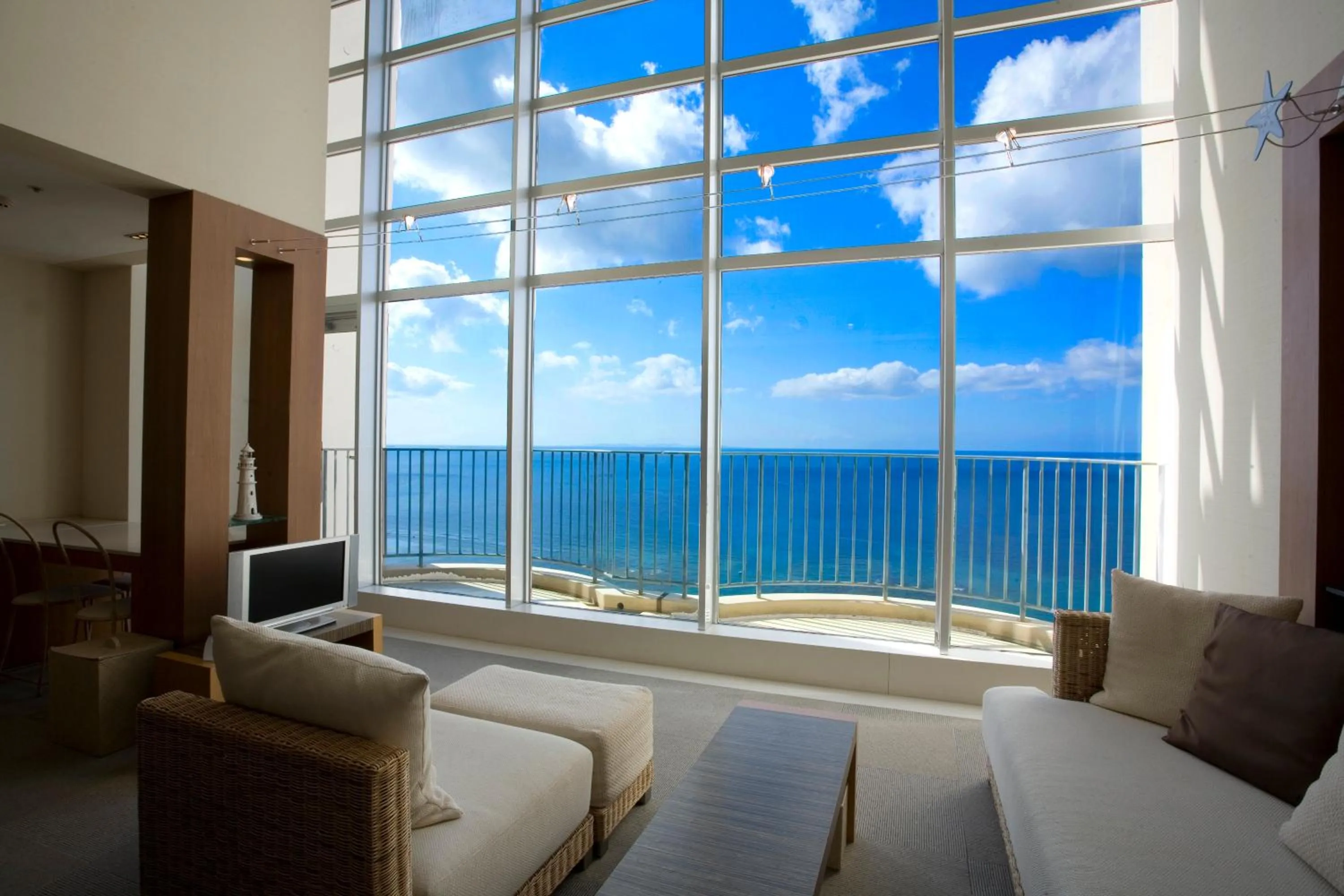 Living room in The Beach Tower Okinawa
