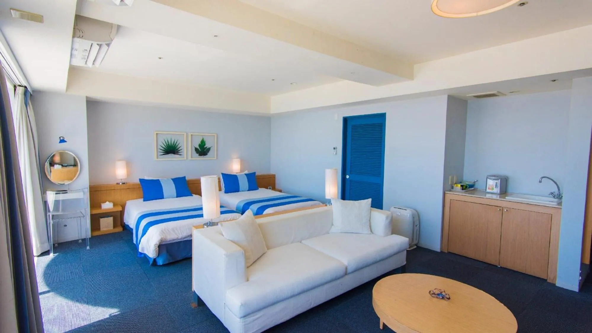 Bed in The Beach Tower Okinawa