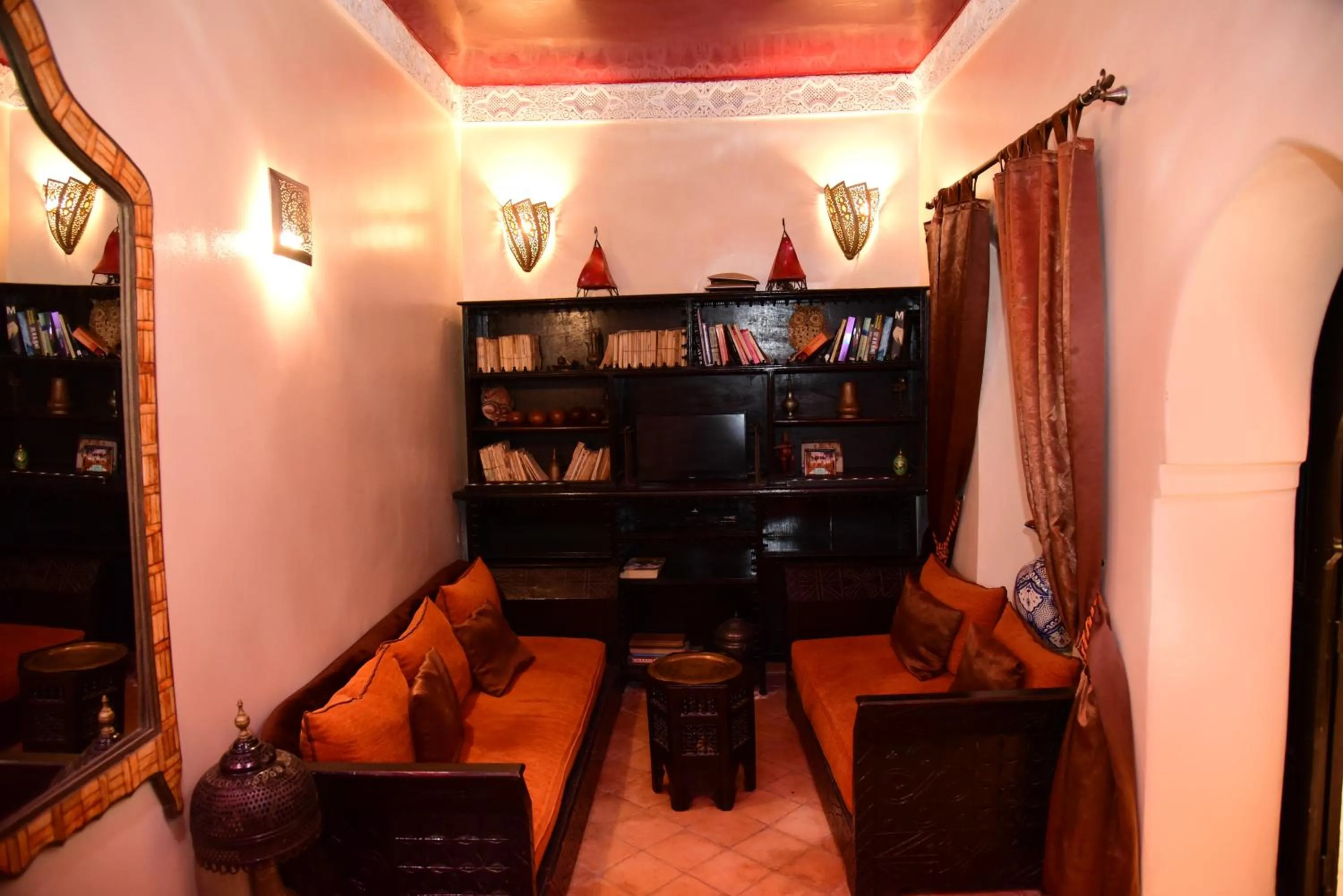 Library in Riad Du Petit Prince