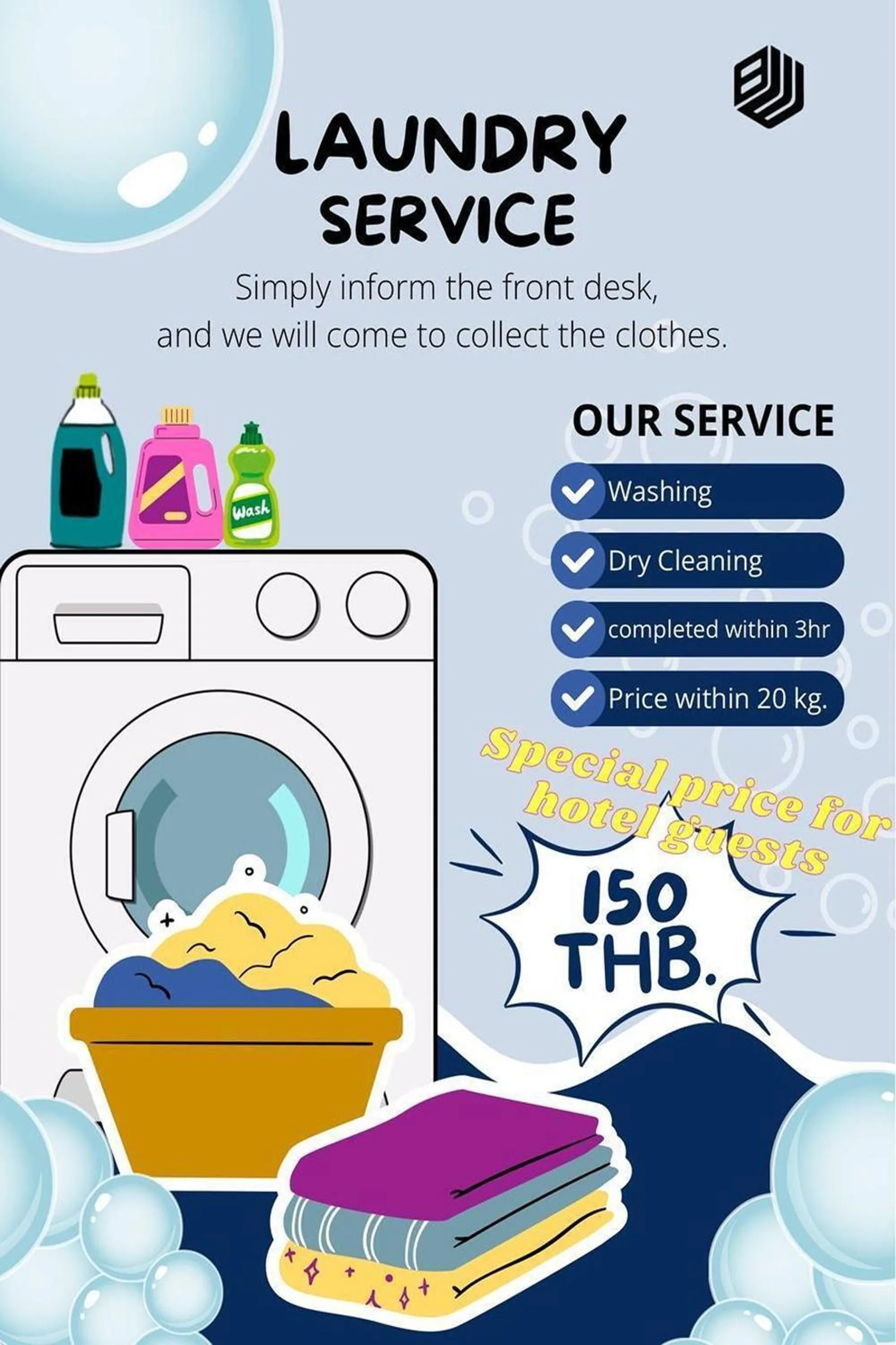 laundry in BW Thai Art Style Hotel