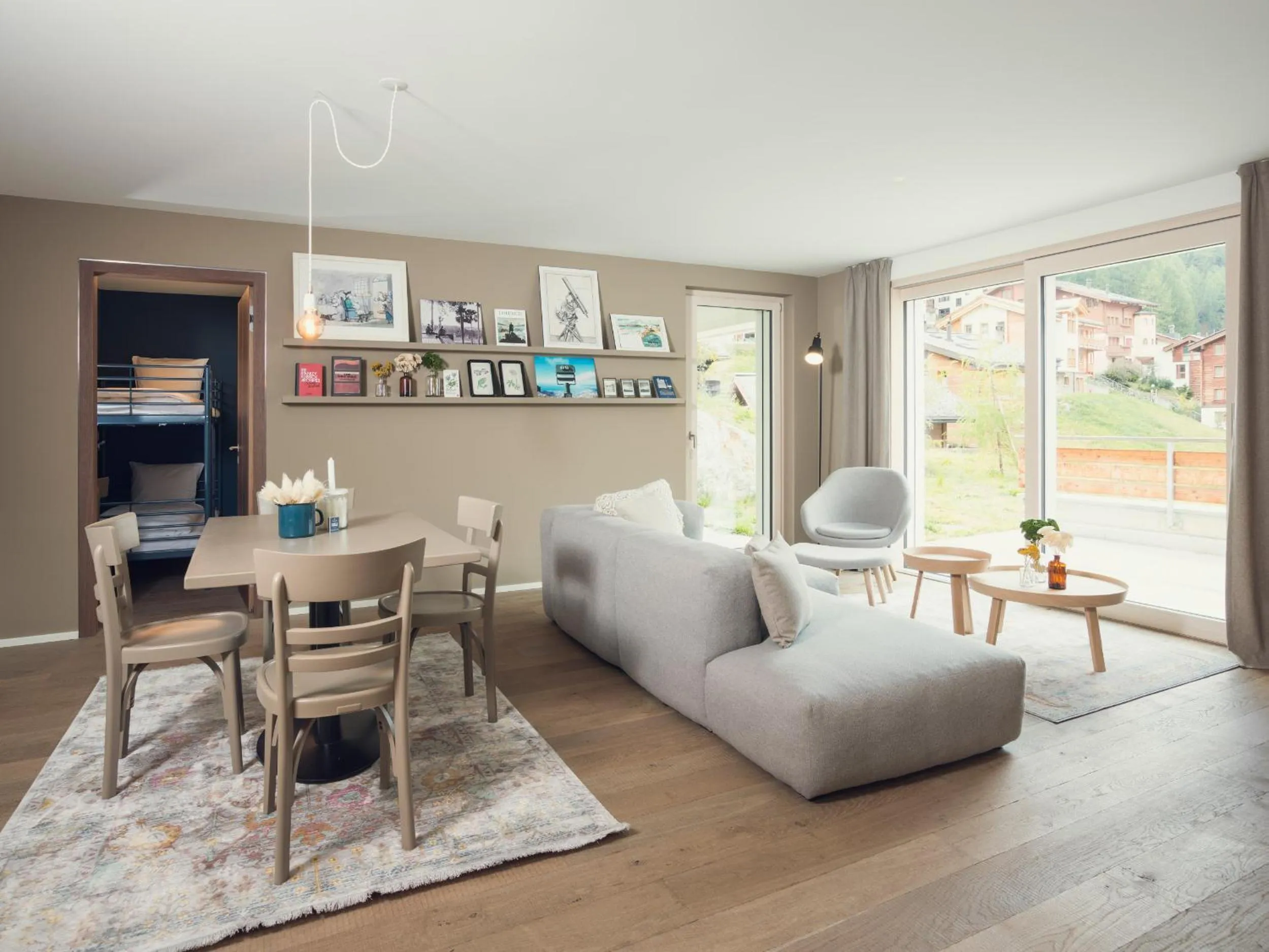 Living room in OVERLOOK Lodge by CERVO Zermatt