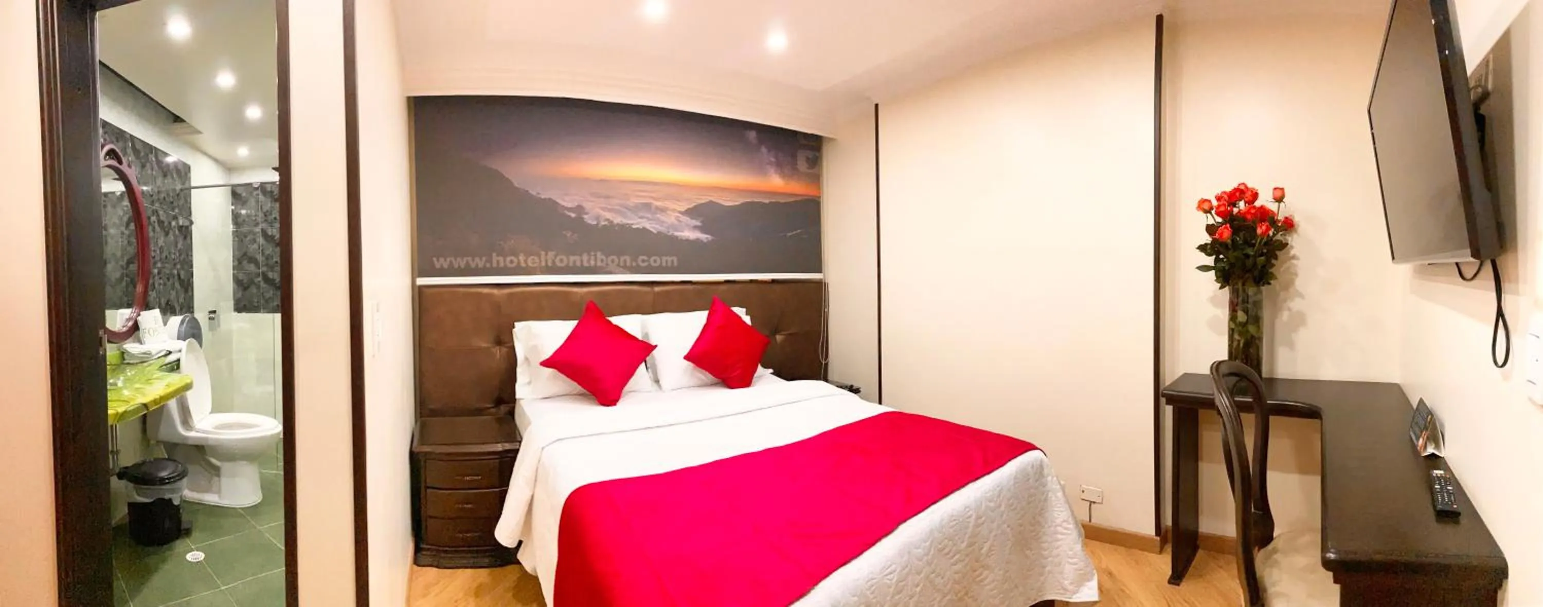 Bed in Hotel Fontibon