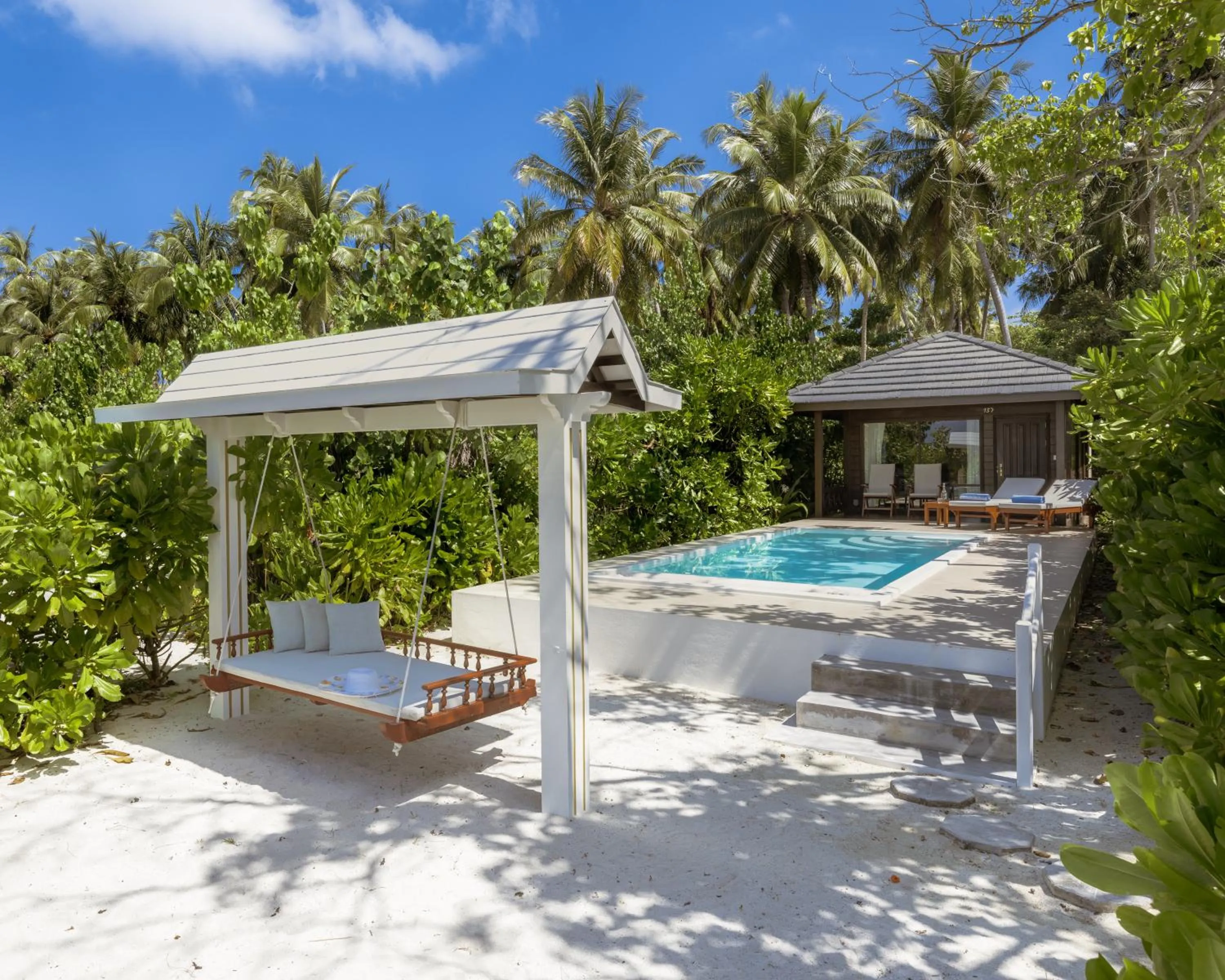 Pool view in Royal Island Resort Maldives