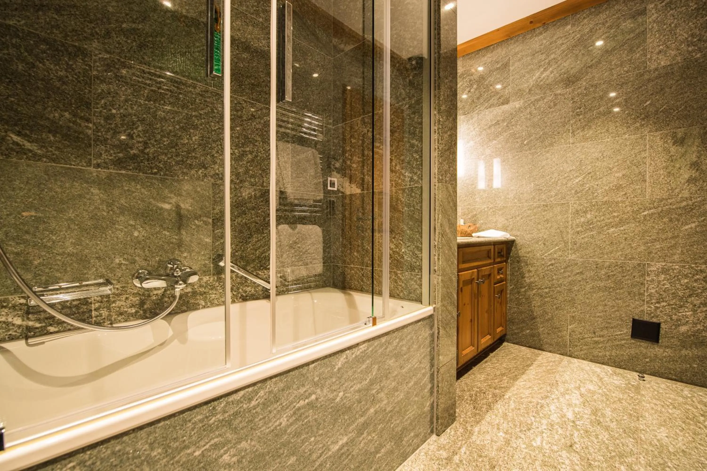 Bathroom in Riffelalp Resort 2222m Ski-in & Ski-out