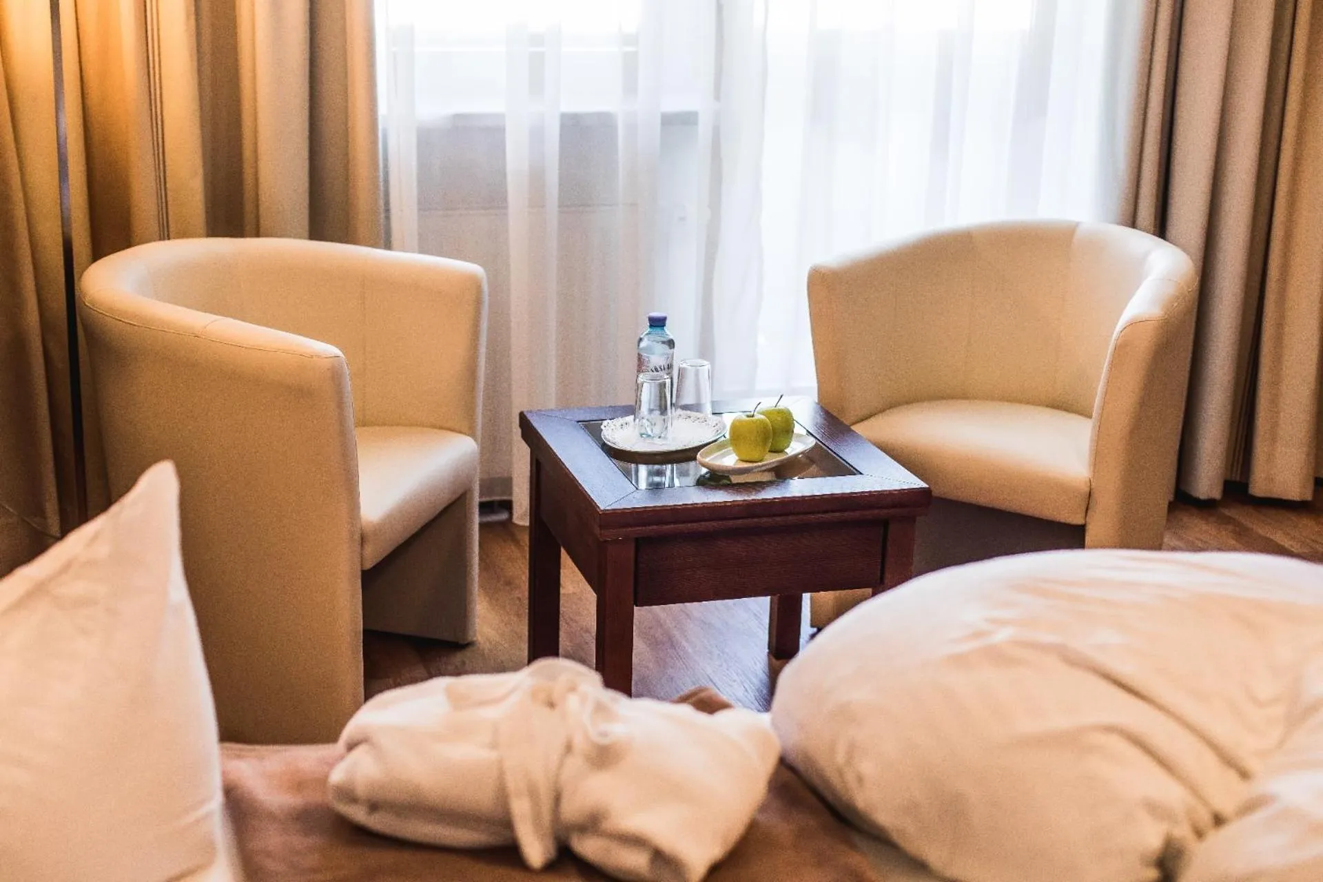 Decorative detail, Bed in Hotel DreiSonnen