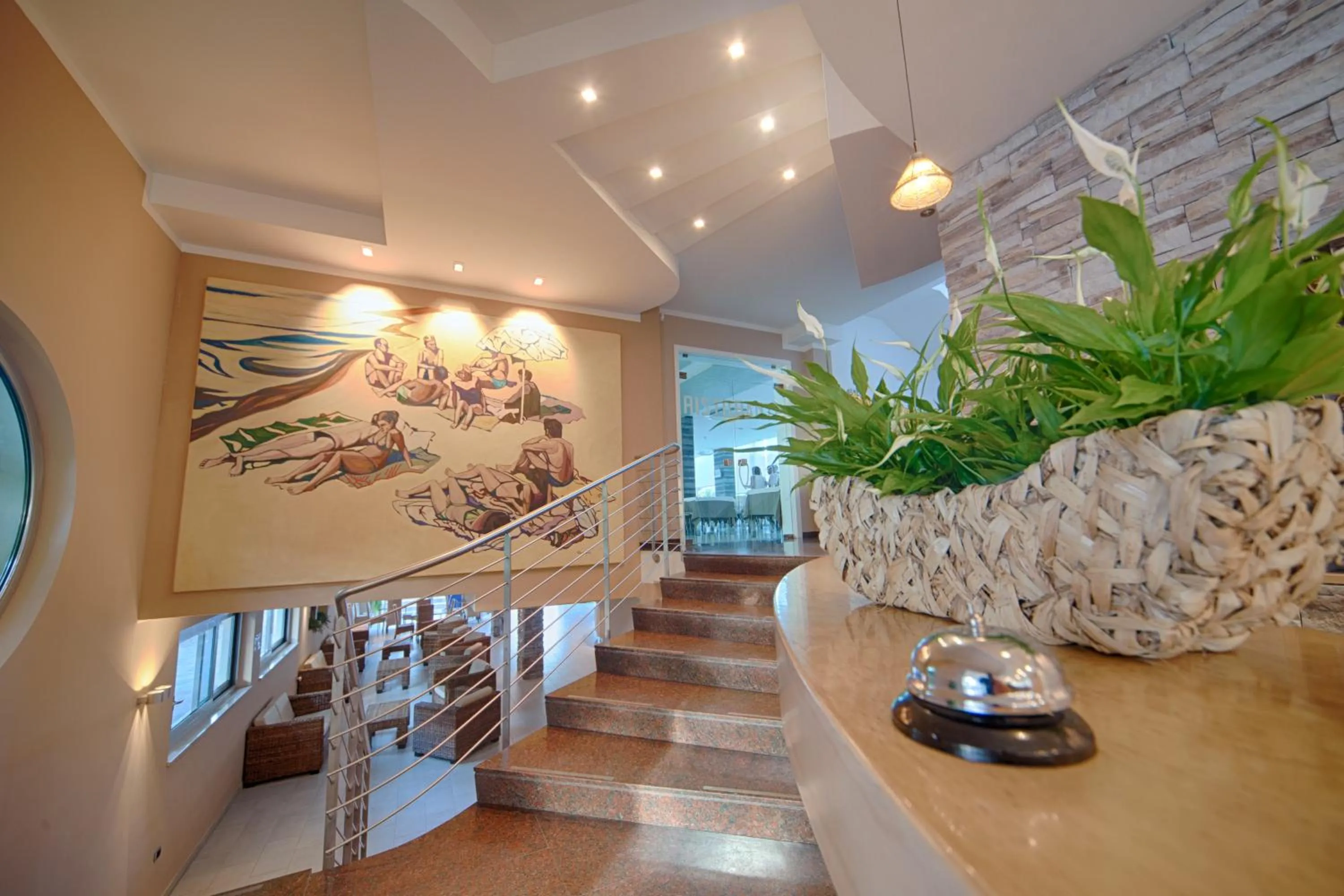 Lobby or reception in Hotel Corfù