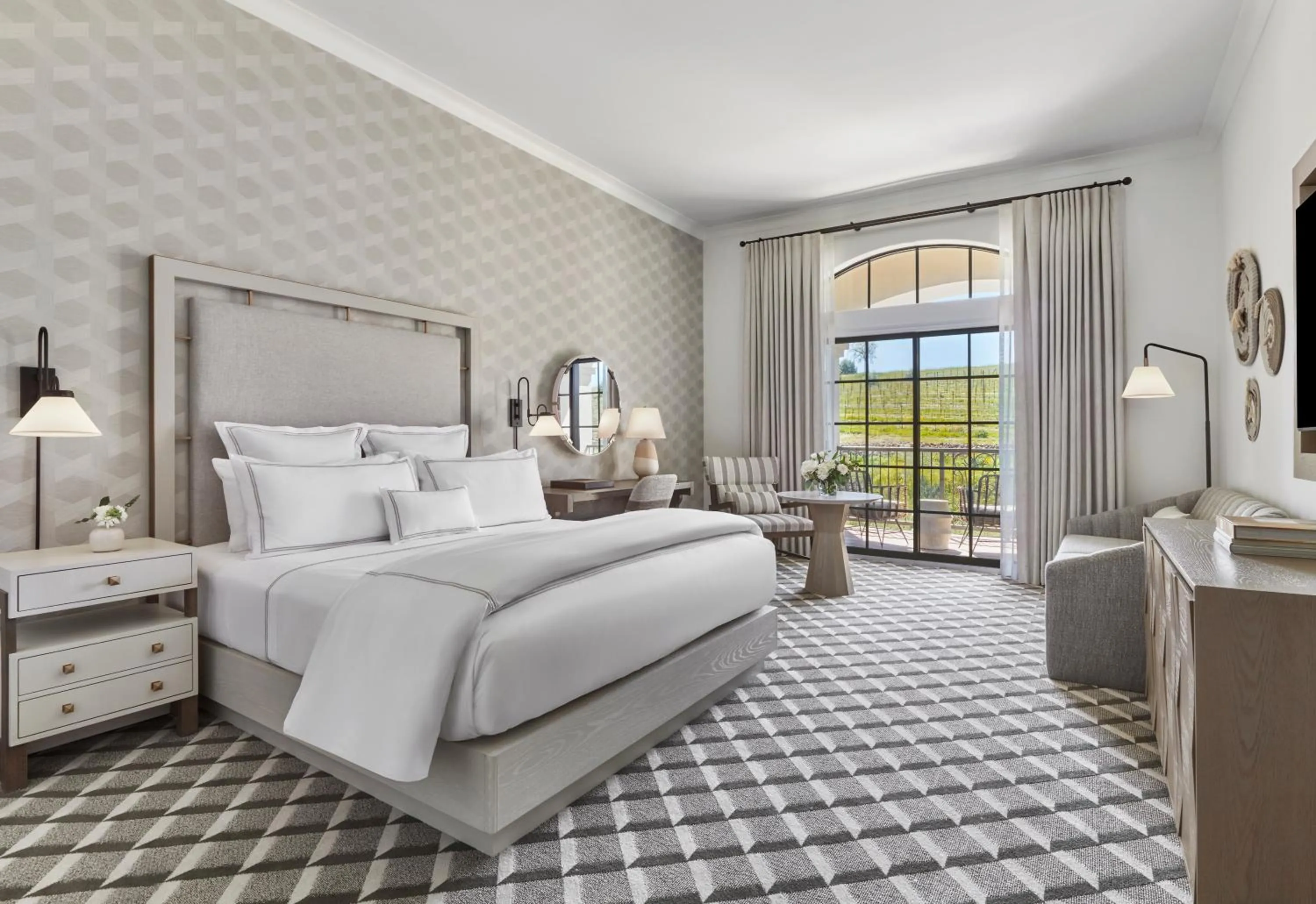 Bed in The Meritage Resort and Spa