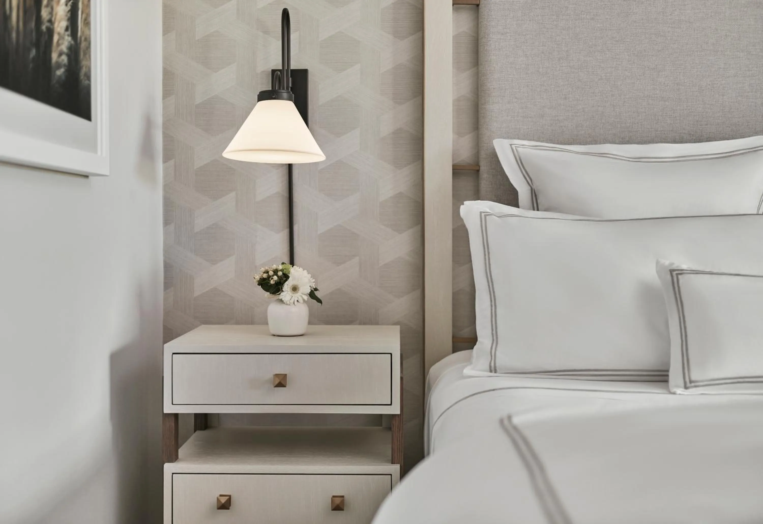 Bed in The Meritage Resort and Spa