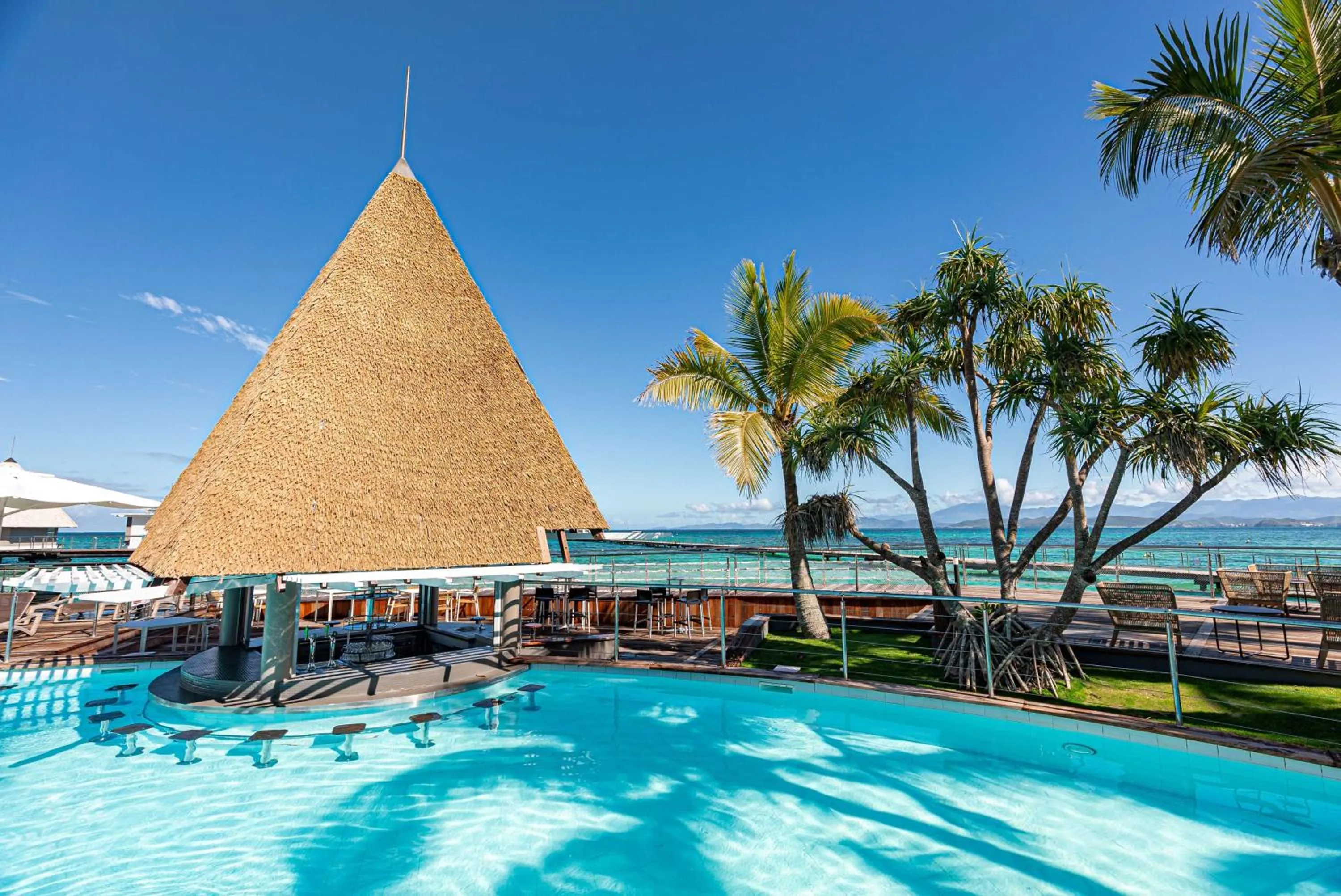 Pool view in DoubleTree by Hilton Noumea Ilot Maitre Resort