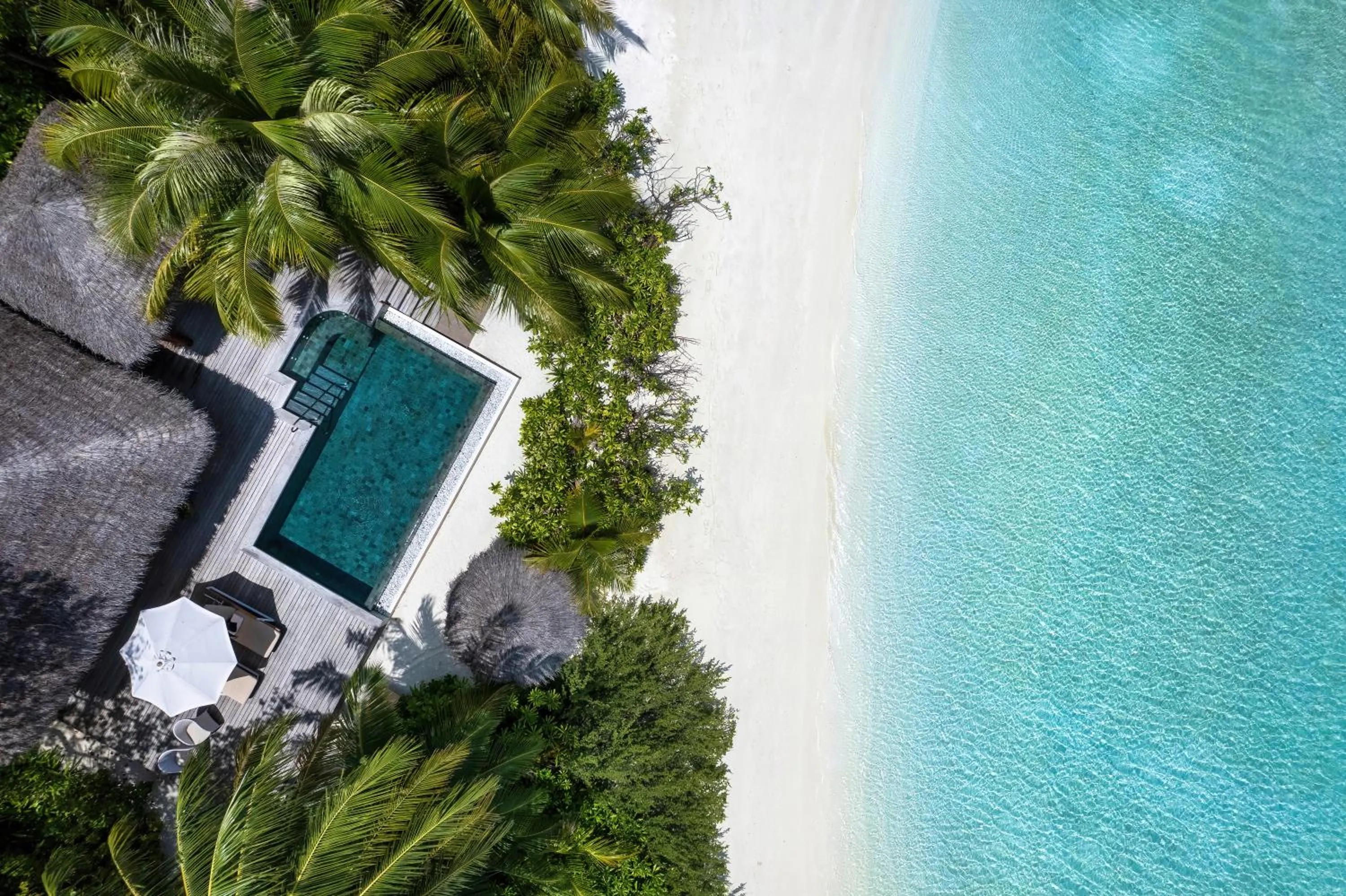 Bird's eye view in Baros Maldives