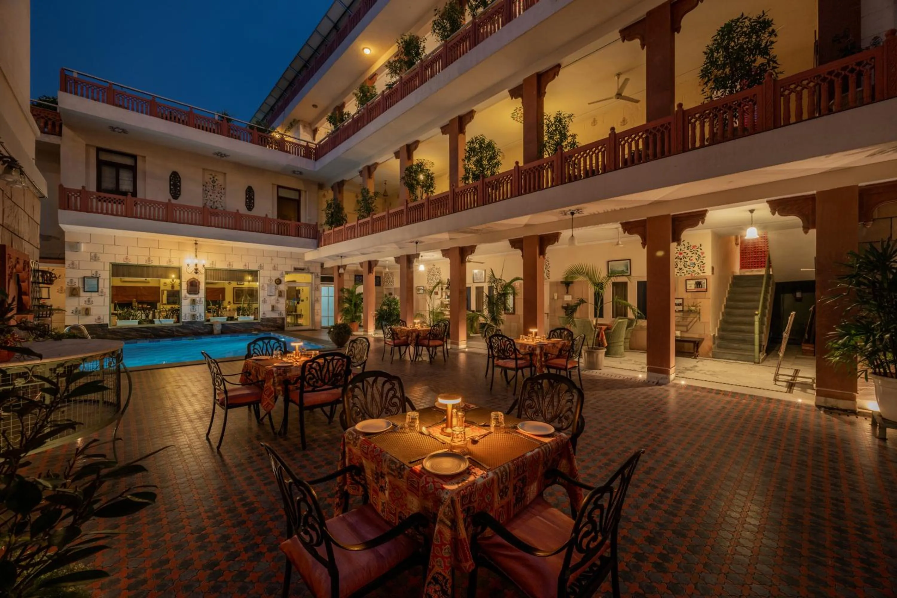 Restaurant/places to eat in Suryaa Villa - A Boutique Heritage Hotel