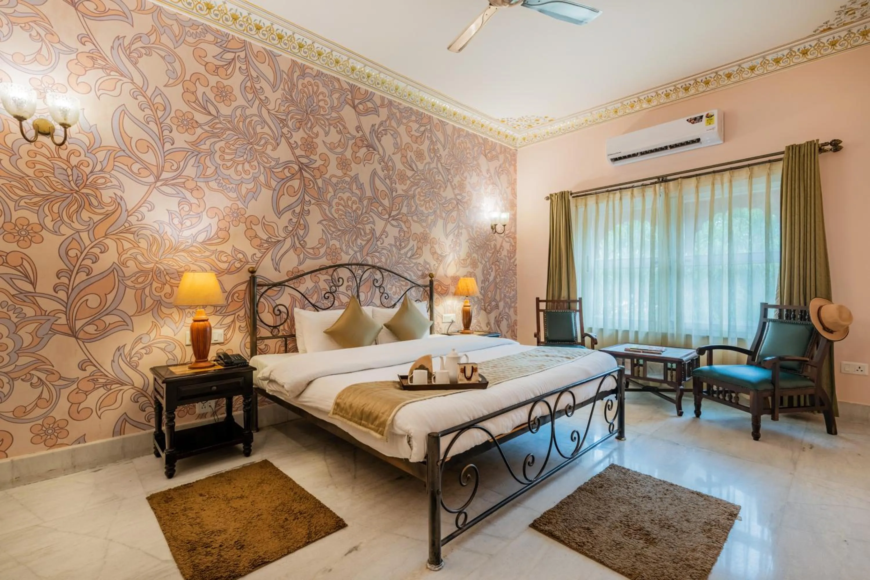 Bed in Suryaa Villa - A Boutique Heritage Hotel