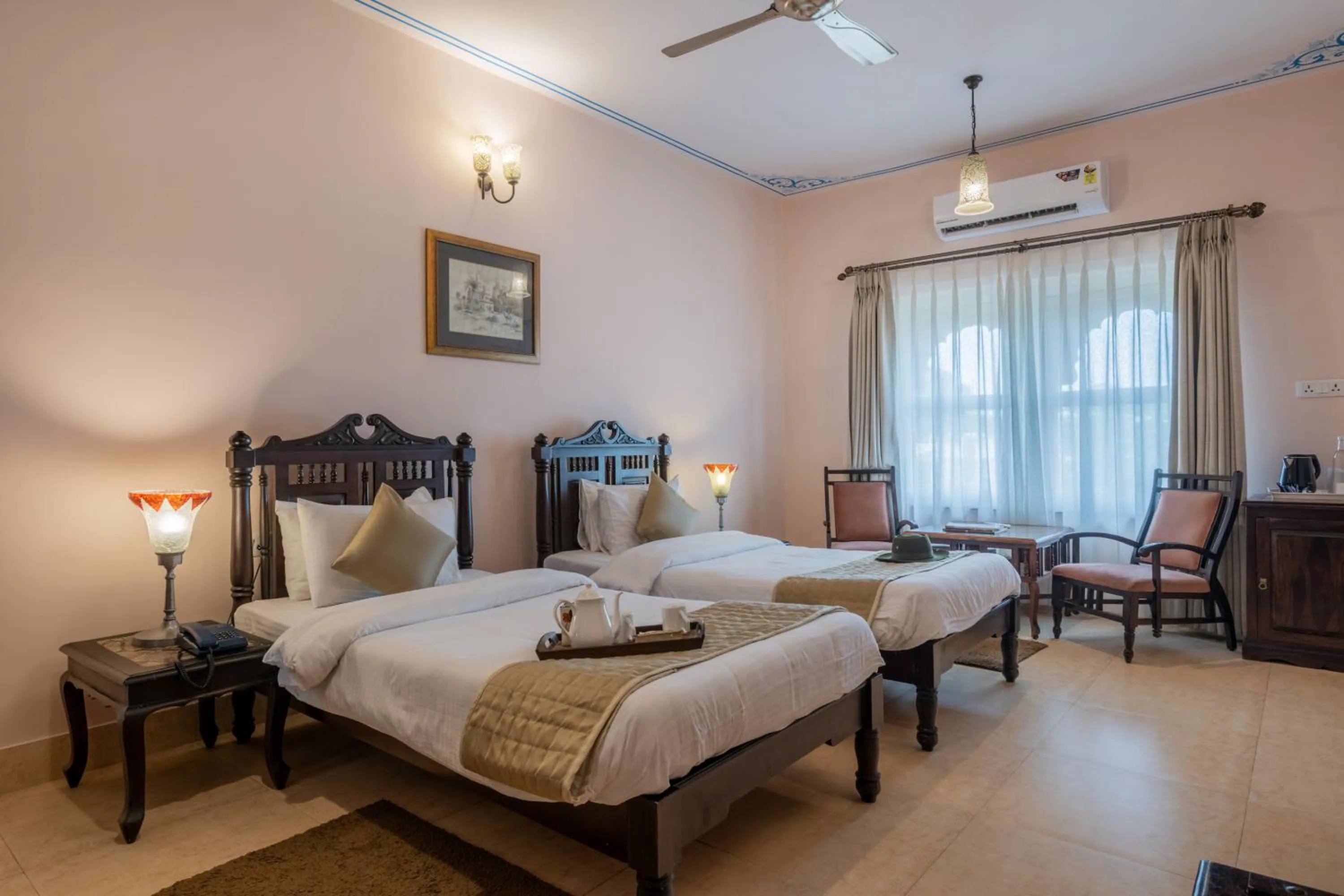 Bed in Suryaa Villa - A Boutique Heritage Hotel