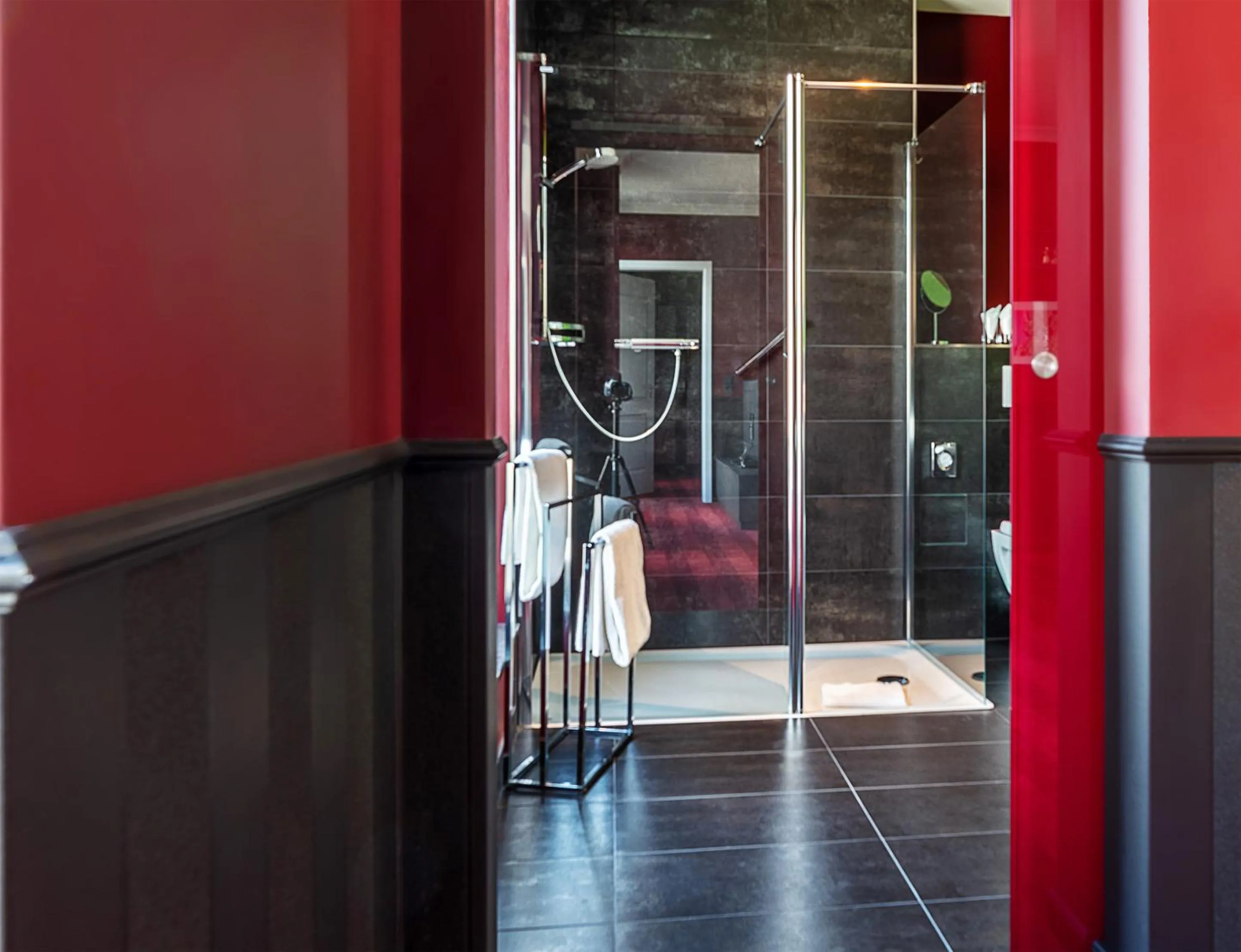 Shower in Haverkamp Suites