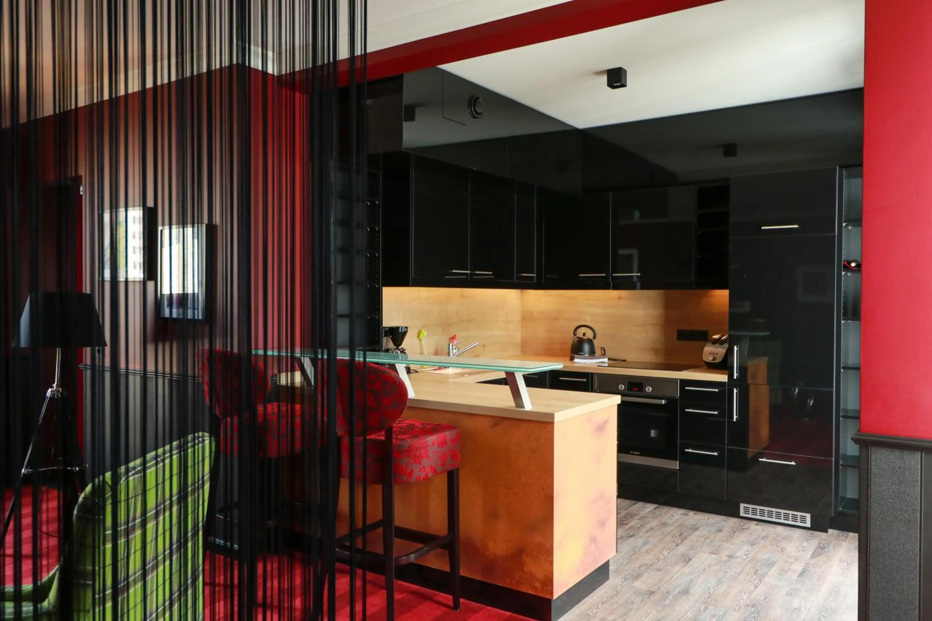 Kitchen or kitchenette in Haverkamp Suites