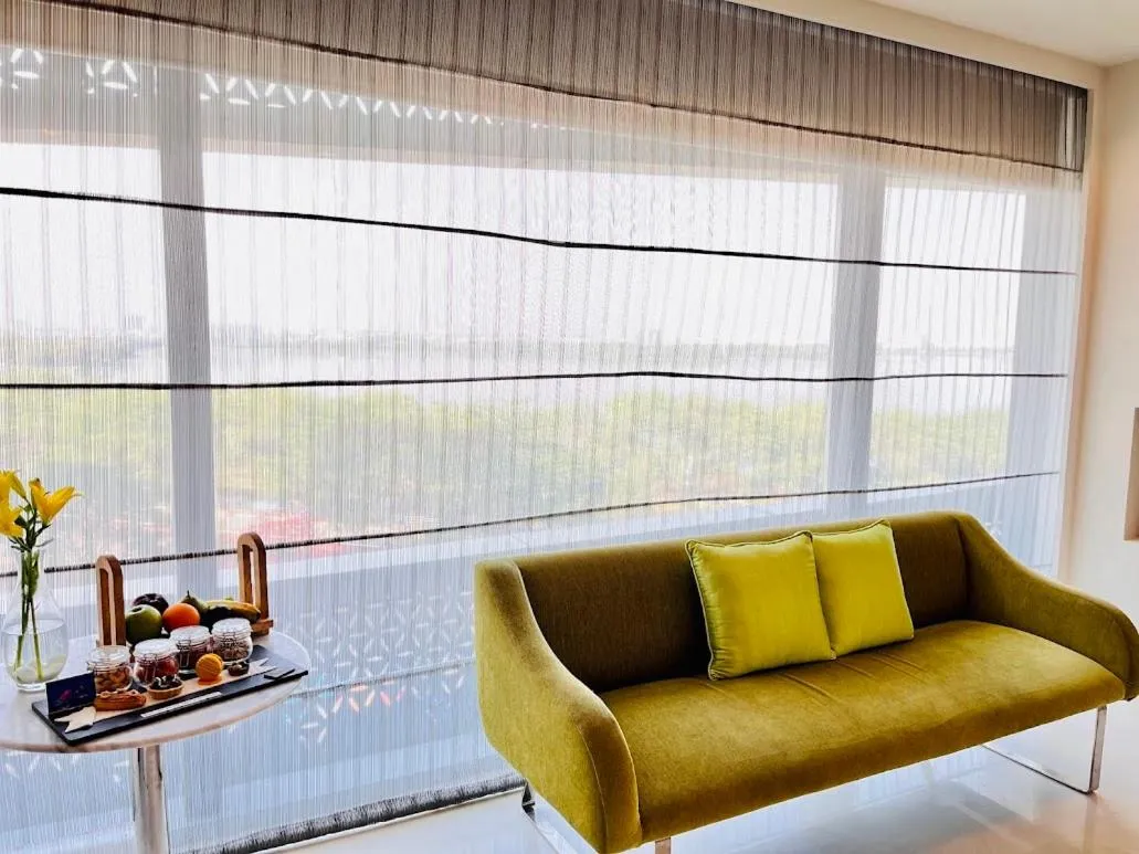 Seating area in The Park Hyderabad, Banjara Hills near Hussain Sagar Lake